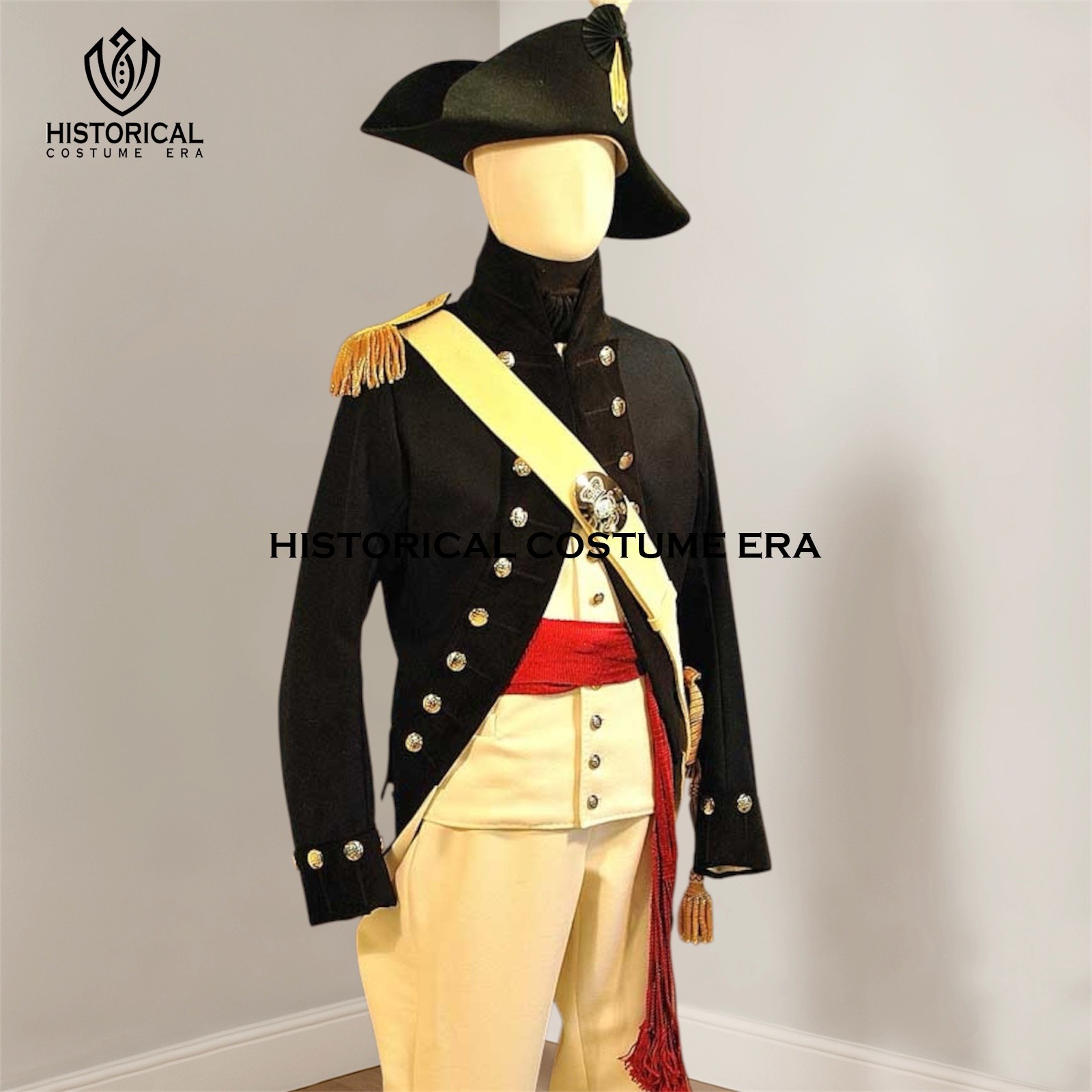 Black Wool British Royal Engineers Officer Tailcoat | Napoleonic Military Jacket Black Wool British Royal Engineers Officer Tailcoat | Napoleonic Military Jacket