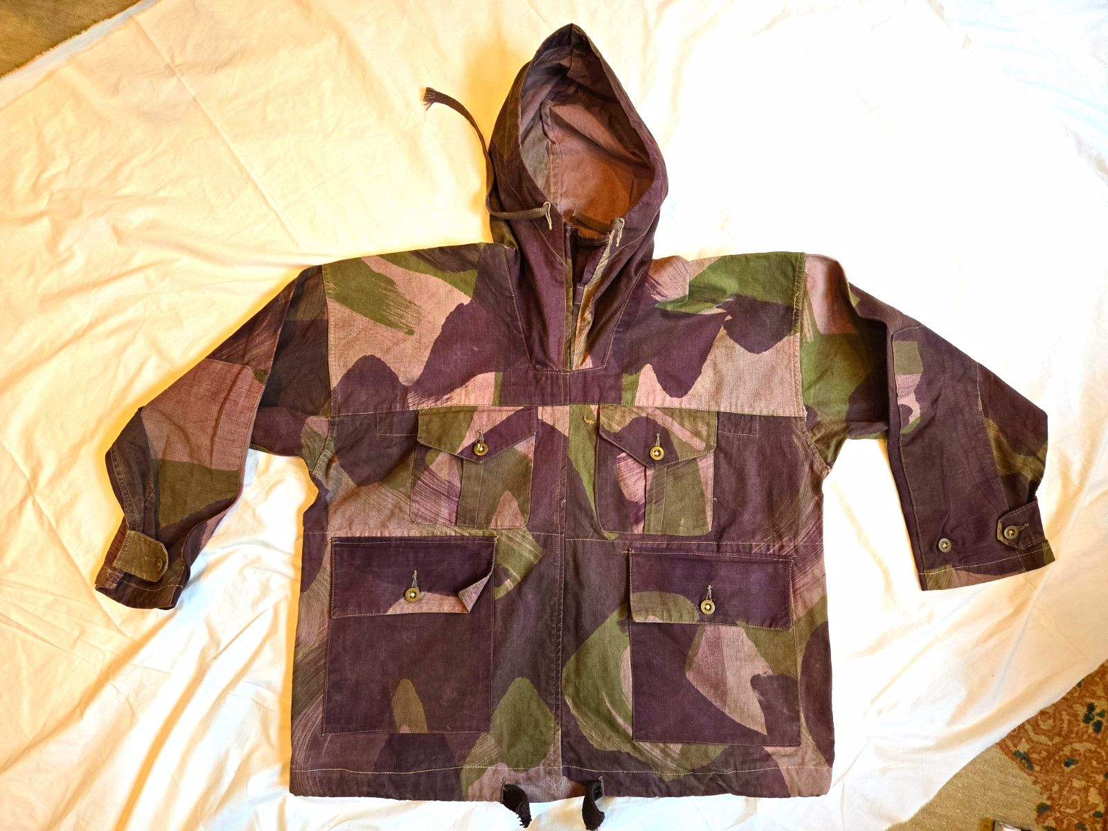 WWII 1944 British Army Windproof Brushstroke Camo Smock John Gordon & Co Size 1 WWII 1944 British Army Windproof Brushstroke Camo Smock John Gordon & Co Size 1