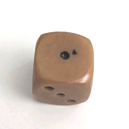 Bakelite Butterscotch Rounded Vintage Single Die Six Sided 1/2" Bakelite Butterscotch Rounded Vintage Single Die Six Sided 1/2"