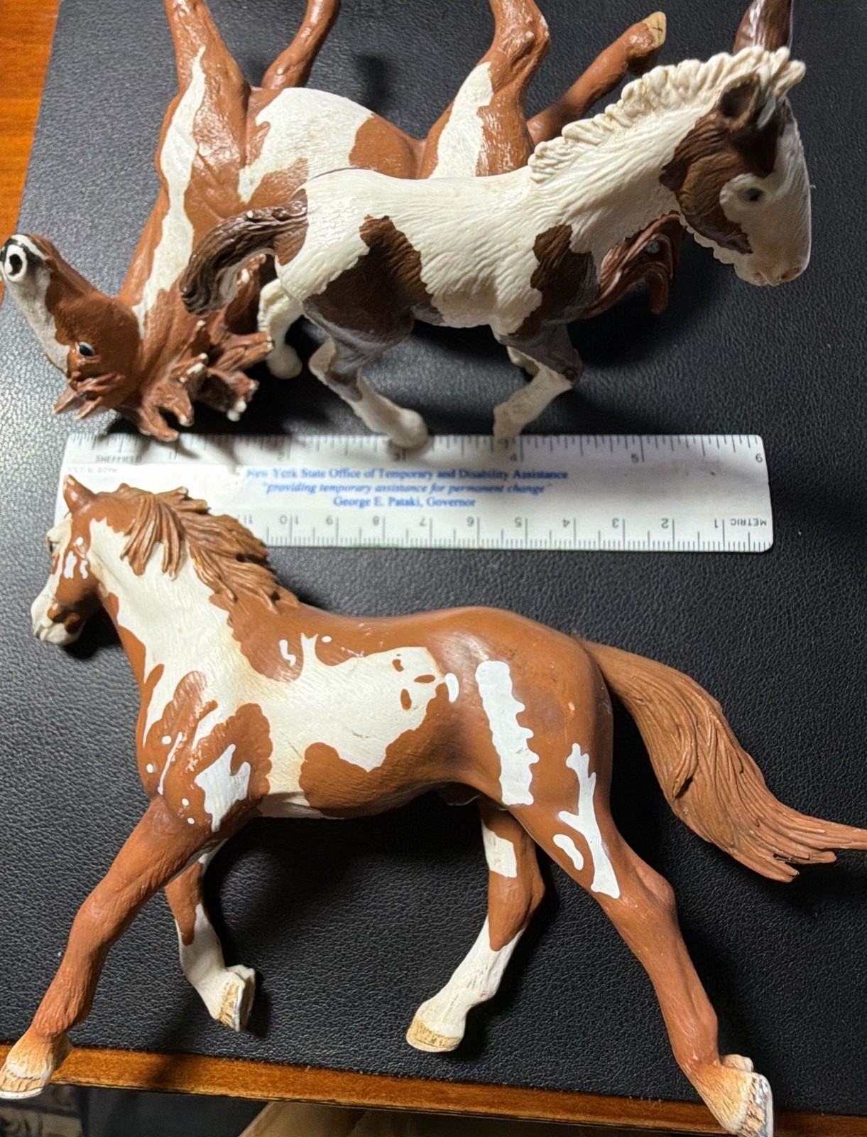 Schleich Pinto Stallion Horse Figurine Brown White Lot of 3
