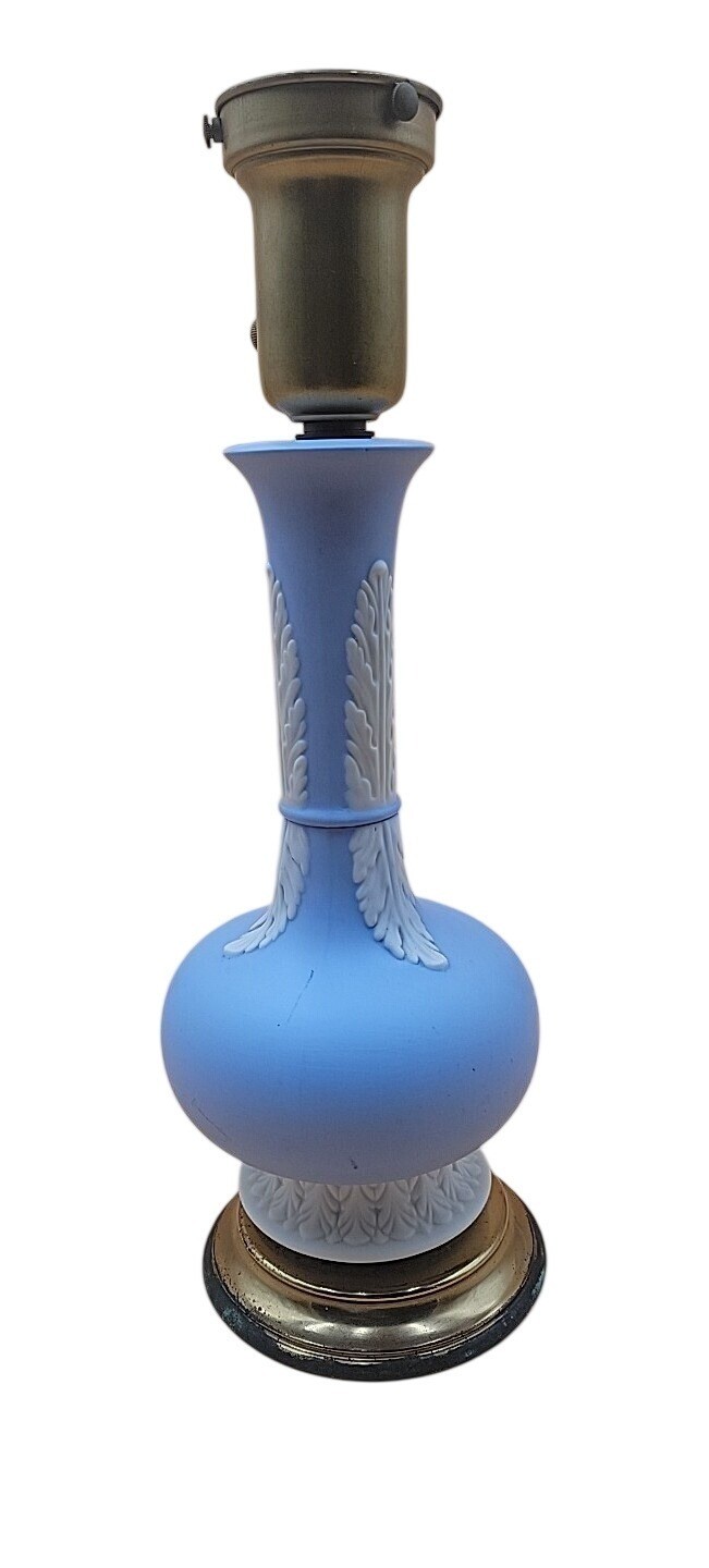 Antique Wedgwood Light Blue Jasperware Table Lamp England Jasperware Stoneware Antique Wedgwood Light Blue Jasperware Table Lamp England Jasperware Stoneware