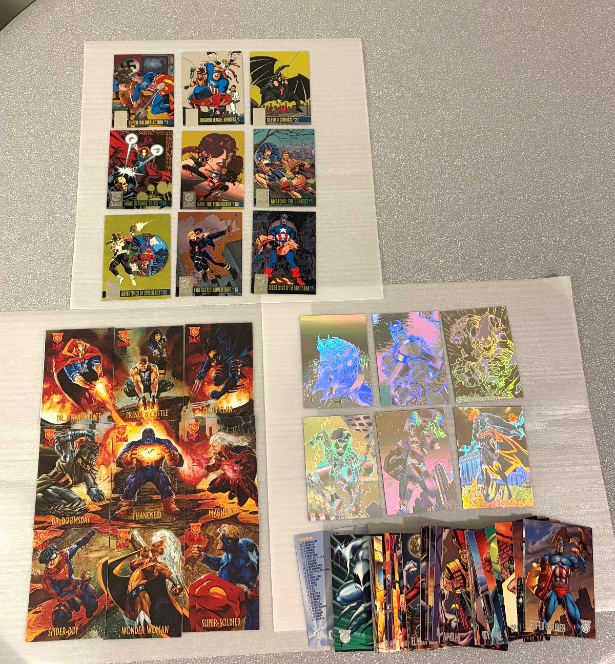 1996 MARVEL & DC AMALGAM SERIES TRADING CARD SET (90 BASE+6 HOLO+9 PB+9 CANVAS) 1996 MARVEL & DC AMALGAM SERIES TRADING CARD SET (90 BASE+6 HOLO+9 PB+9 CANVAS)
