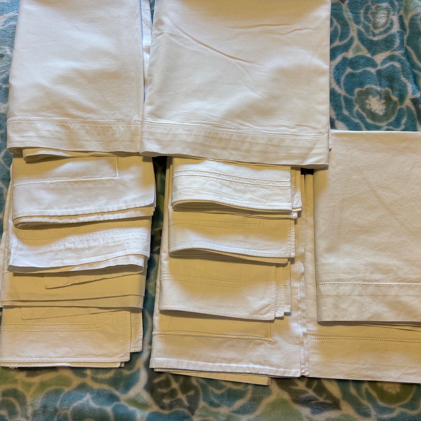12 vintage European pillow shames/cases preowned Peter Reed and more. See pic 12 vintage European pillow shames/cases preowned Peter Reed and more. See pic