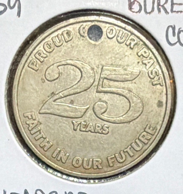 1934-1959 LANDMARK FARM BUREAU CO OPERATIVE 25 YEARS OF SERVICE TOKEN-27MM 1934-1959 LANDMARK FARM BUREAU CO OPERATIVE 25 YEARS OF SERVICE TOKEN-27MM