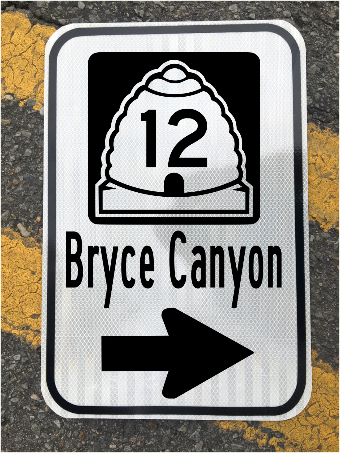BRYCE CANYON UTAH HIGHWAY 12 road sign 12"x18" DOT style  national park T 