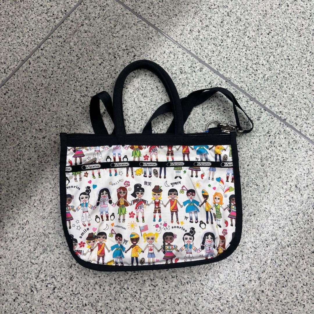 Les Porsche Back Smile Train Shoulder Bag Tote Ethnic Women JPN Limited Edition