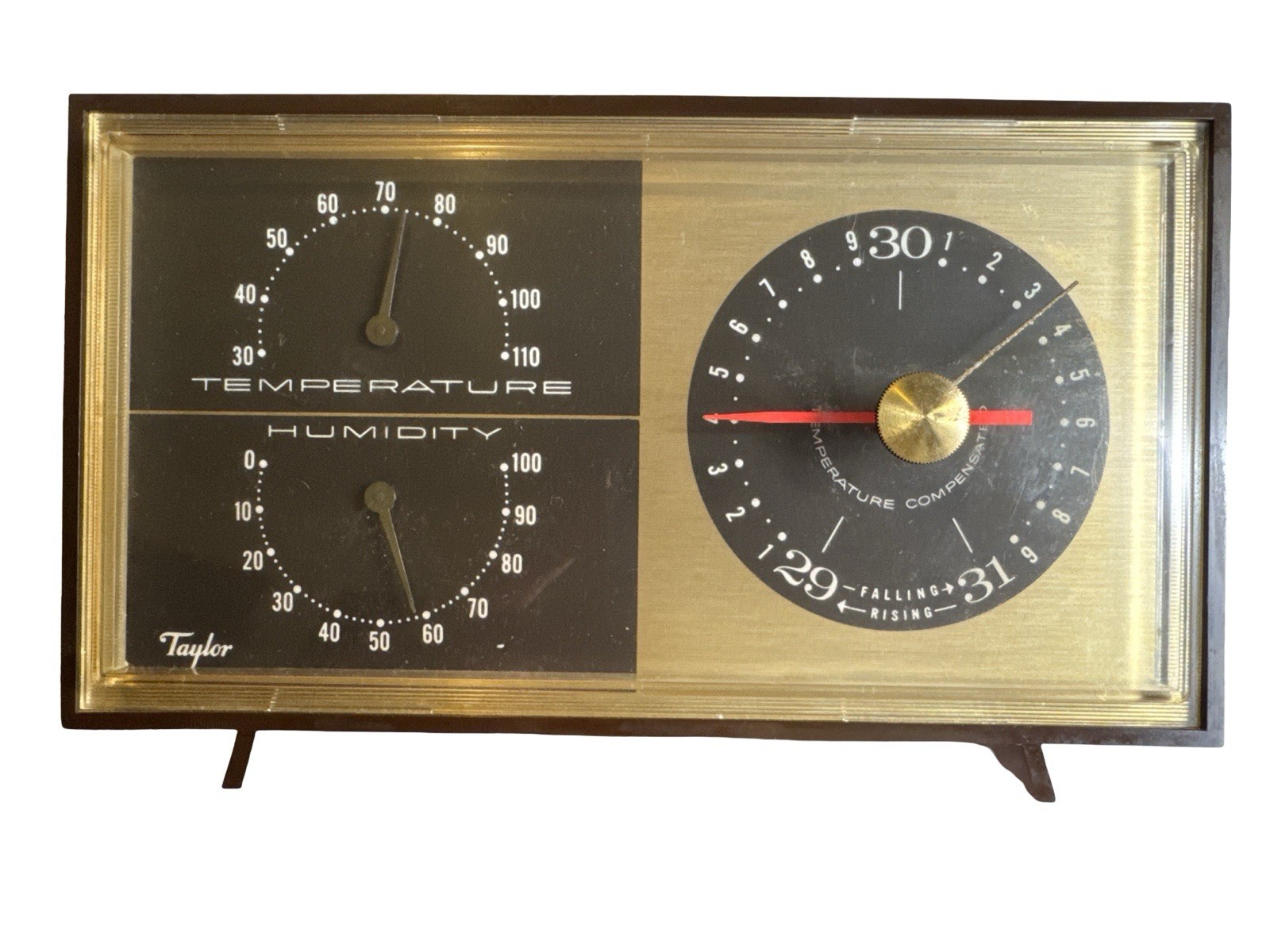 Vintage Taylor Weather Station Barometer Hygrometer Thermometer MCM Desk Vintage Taylor Weather Station Barometer Hygrometer Thermometer MCM Desk