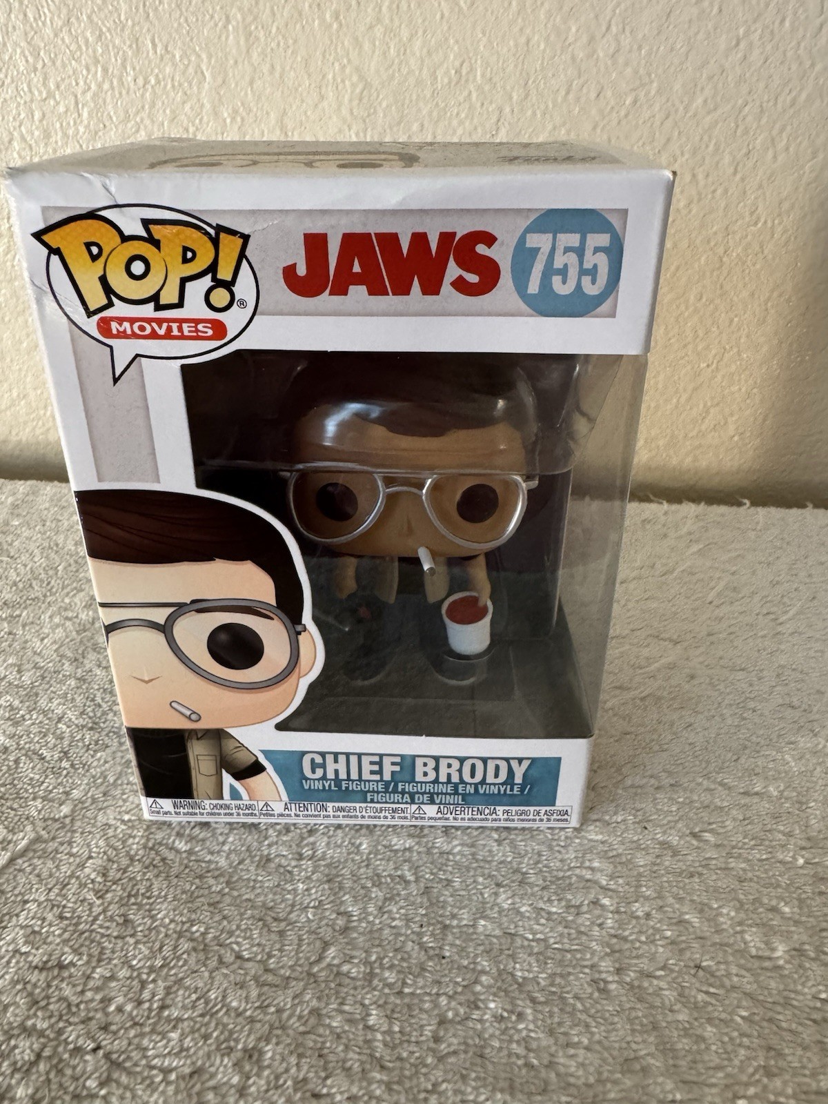 Funko Pop Movies Jaws Chief Brody #755 Vinyl Figure 2019 Vaulted