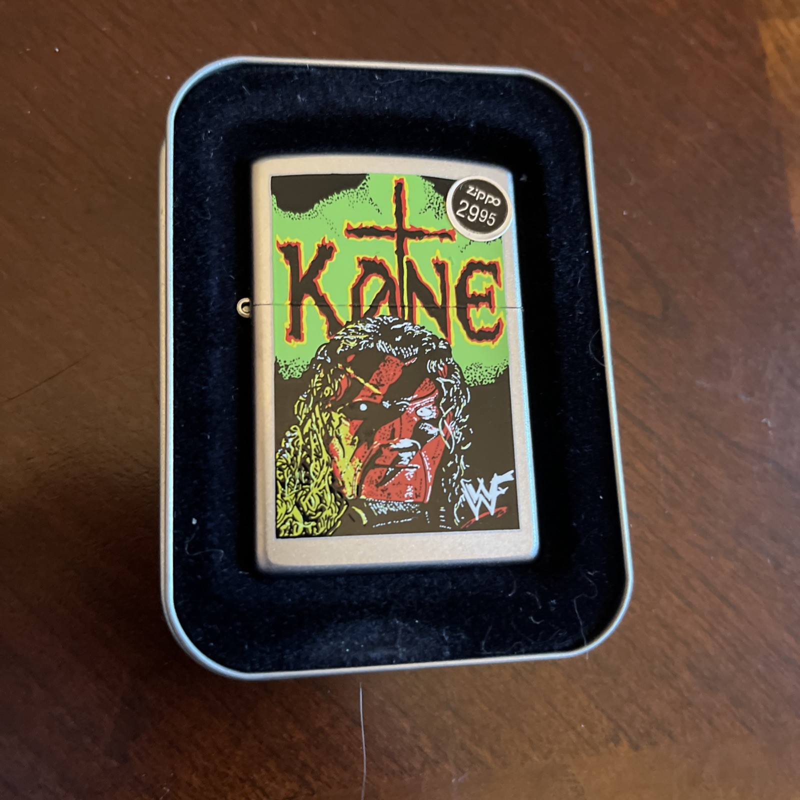 Vintage 1999 Kane WWF Wrestling Chrome Zippo Lighter New Vintage 1999 Kane WWF Wrestling Chrome Zippo Lighter New