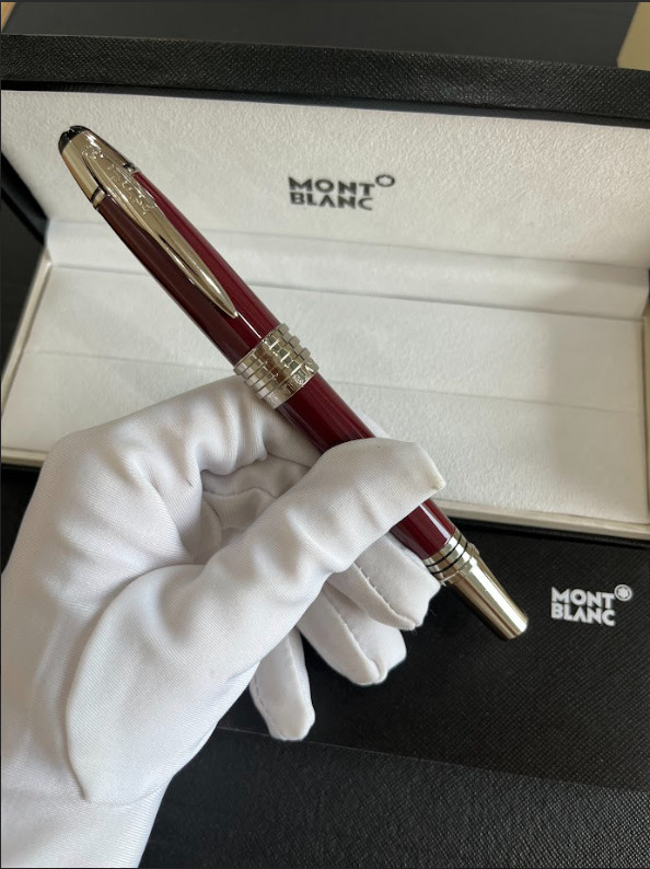 NEW MONT BLANC JFK Special Edition Burgundy Red Ballpoint Pen Gift Box