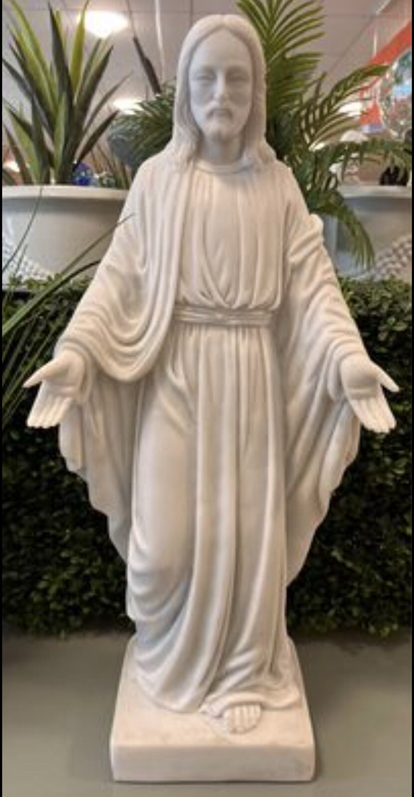 New Jesus Christ Hand Carved Statue White Heavy Sculpture 31”H x 14.5”W x 8”D New Jesus Christ Hand Carved Statue White Heavy Sculpture 31”H x 14.5”W x 8”D