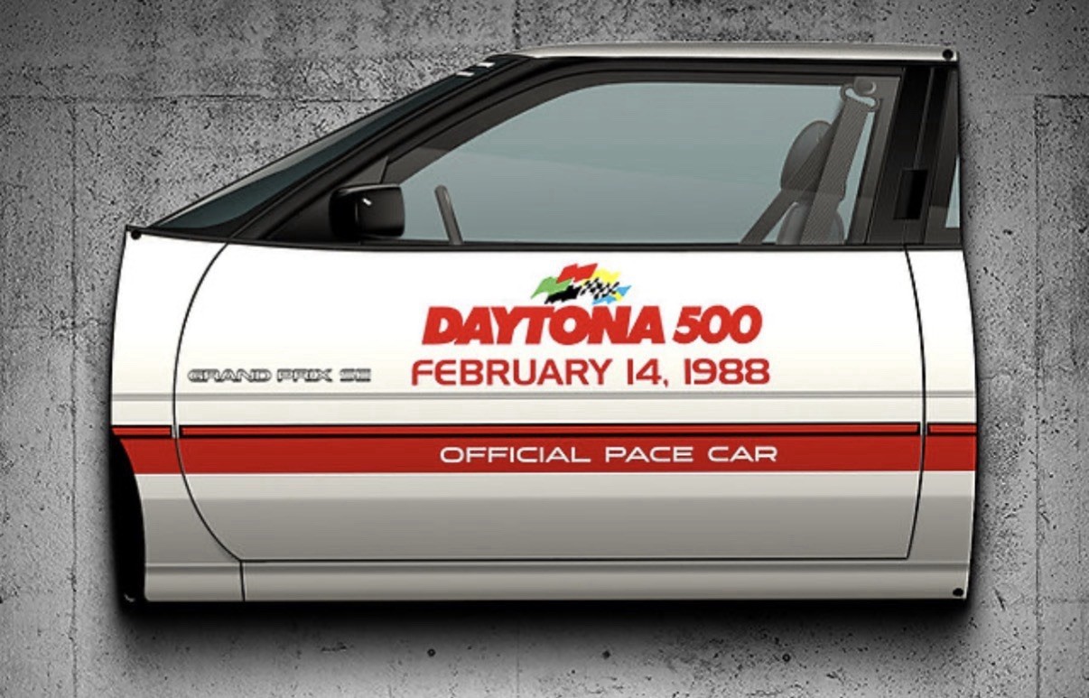 WOW 1988 Pontiac Grad Prix Daytona 500 Pace Car Door Style Sign WOW 1988 Pontiac Grad Prix Daytona 500 Pace Car Door Style Sign