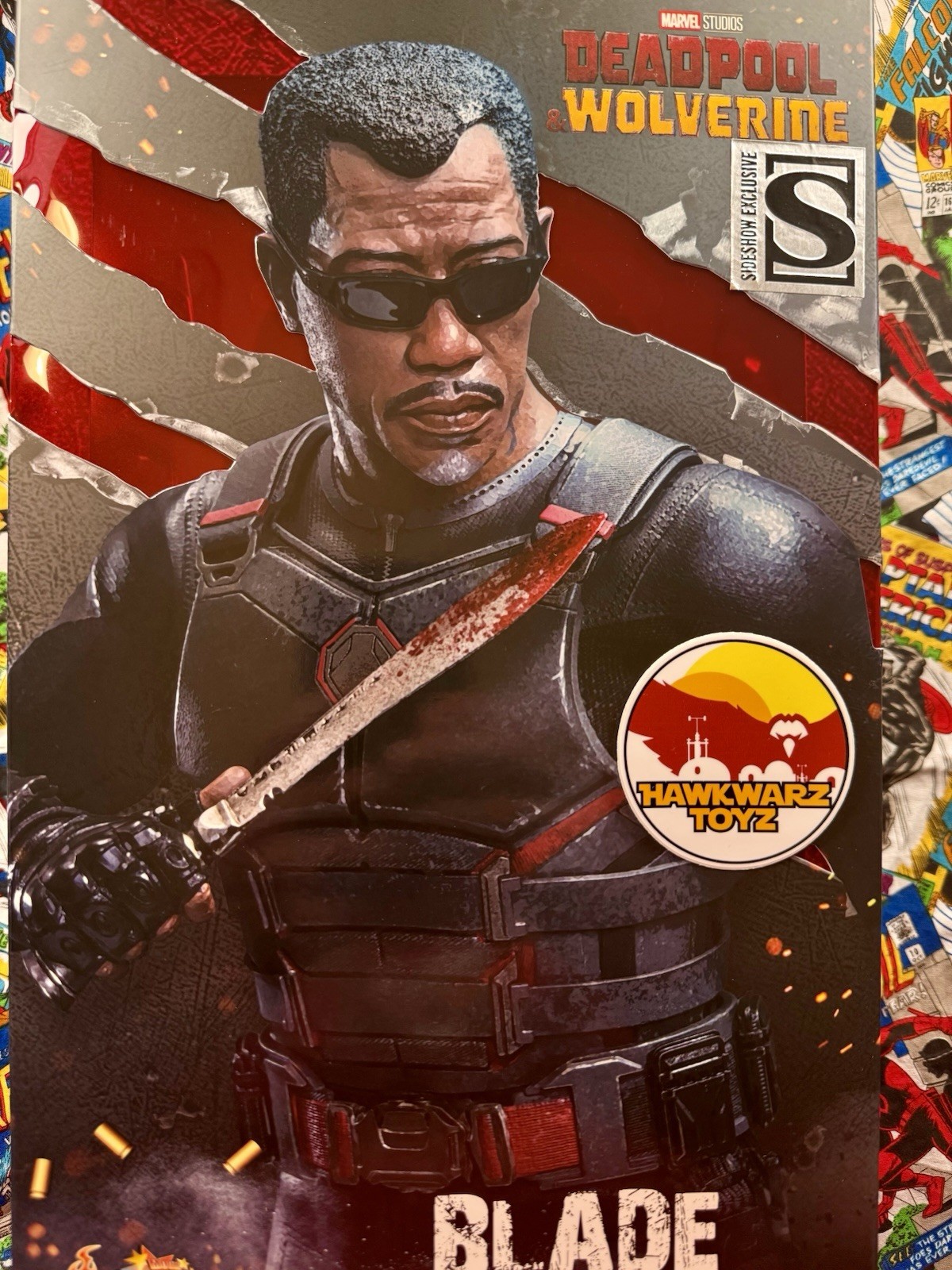 Hot Toys Marvel Deadpool & Wolverine Blade MMS791 1/6 Sideshow Exclusive Snipes Hot Toys Marvel Deadpool & Wolverine Blade MMS791 1/6 Sideshow Exclusive Snipes