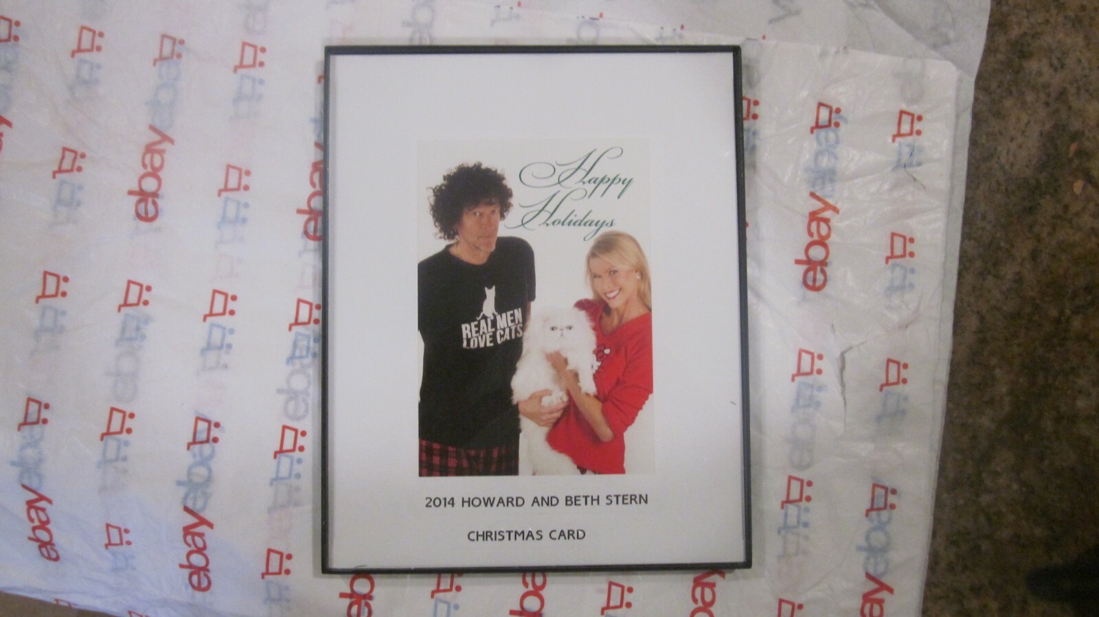 2014 HOWARD STERN/BETH STERN CHRISTMAS CARD FRAMED (VERY VERY RARE) 2014 HOWARD STERN/BETH STERN CHRISTMAS CARD FRAMED (VERY VERY RARE)