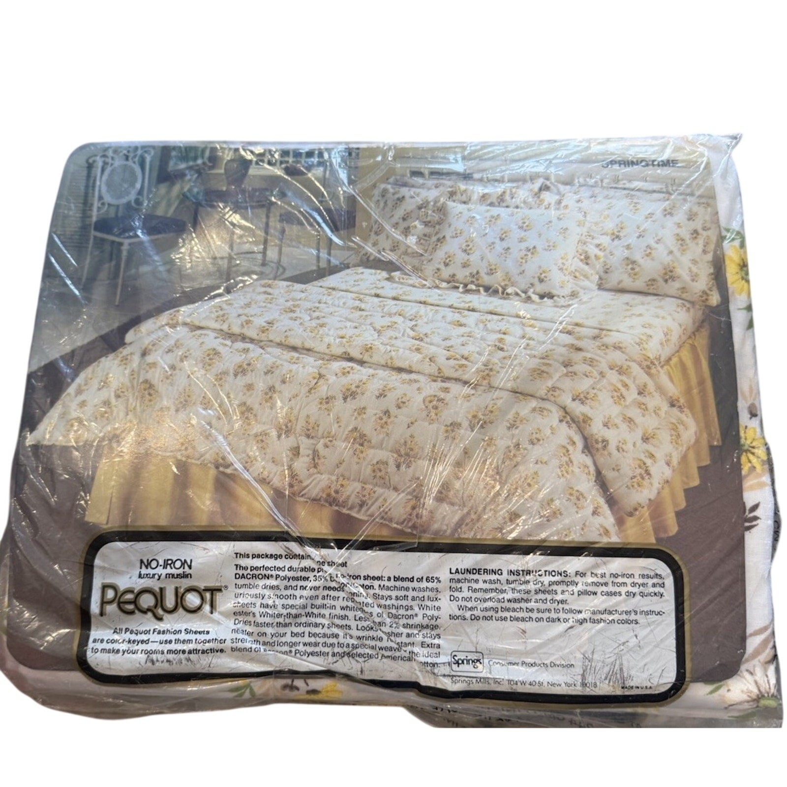 VTG 1980s Pequot No-Iron Percale Double Flat Fitted Sheet Set Dainty Daisies NEW VTG 1980s Pequot No-Iron Percale Double Flat Fitted Sheet Set Dainty Daisies NEW