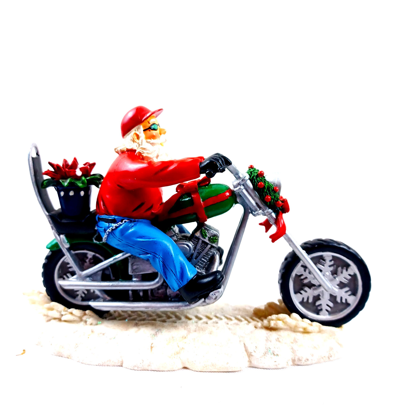 Holly Jolly Biker "Rebel Without a Claus" Collection Sculpture #0157 Santa