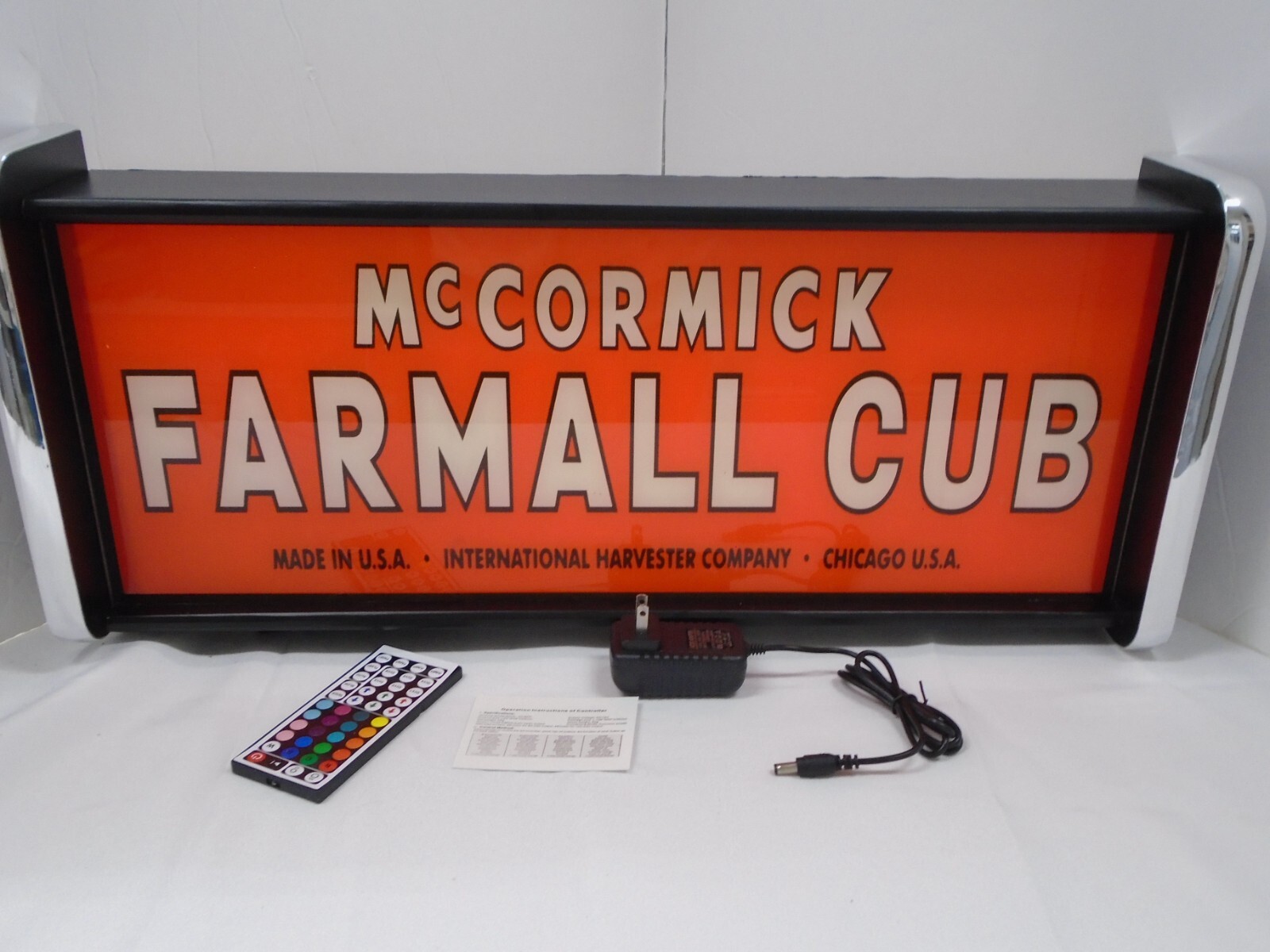McCormick Farmall Cub LED Display lighted sign lightbox Wall hanging Light McCormick Farmall Cub LED Display lighted sign lightbox Wall hanging Light