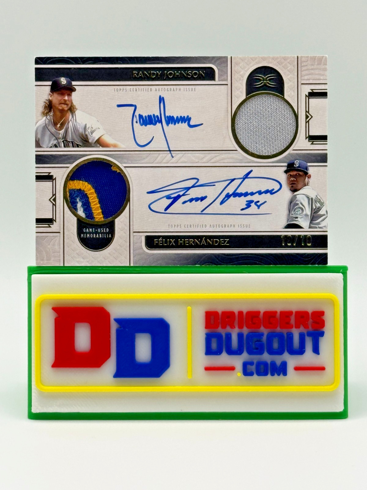2025 Topps Definitive Randy Johnson Felix Hernandez Dual Auto Patch Black 10/10