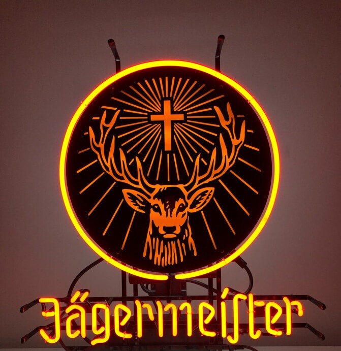 Jagermeister Digestif Liqueur 24" Neon Light Sign Lamp With HD Vivid Printing
