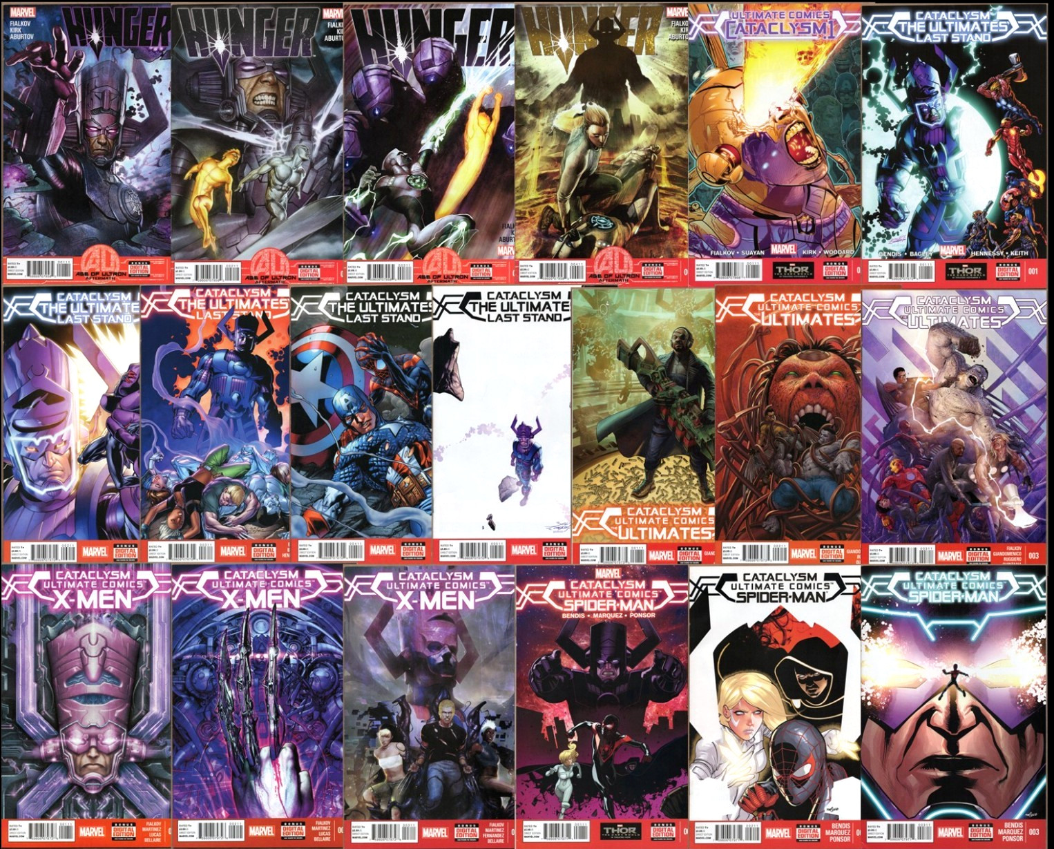 ULTIMATE MARVEL CATACLYSM *19-ISSUE* 1ST Print Set 2013-14 💥 BENDIS LOOK