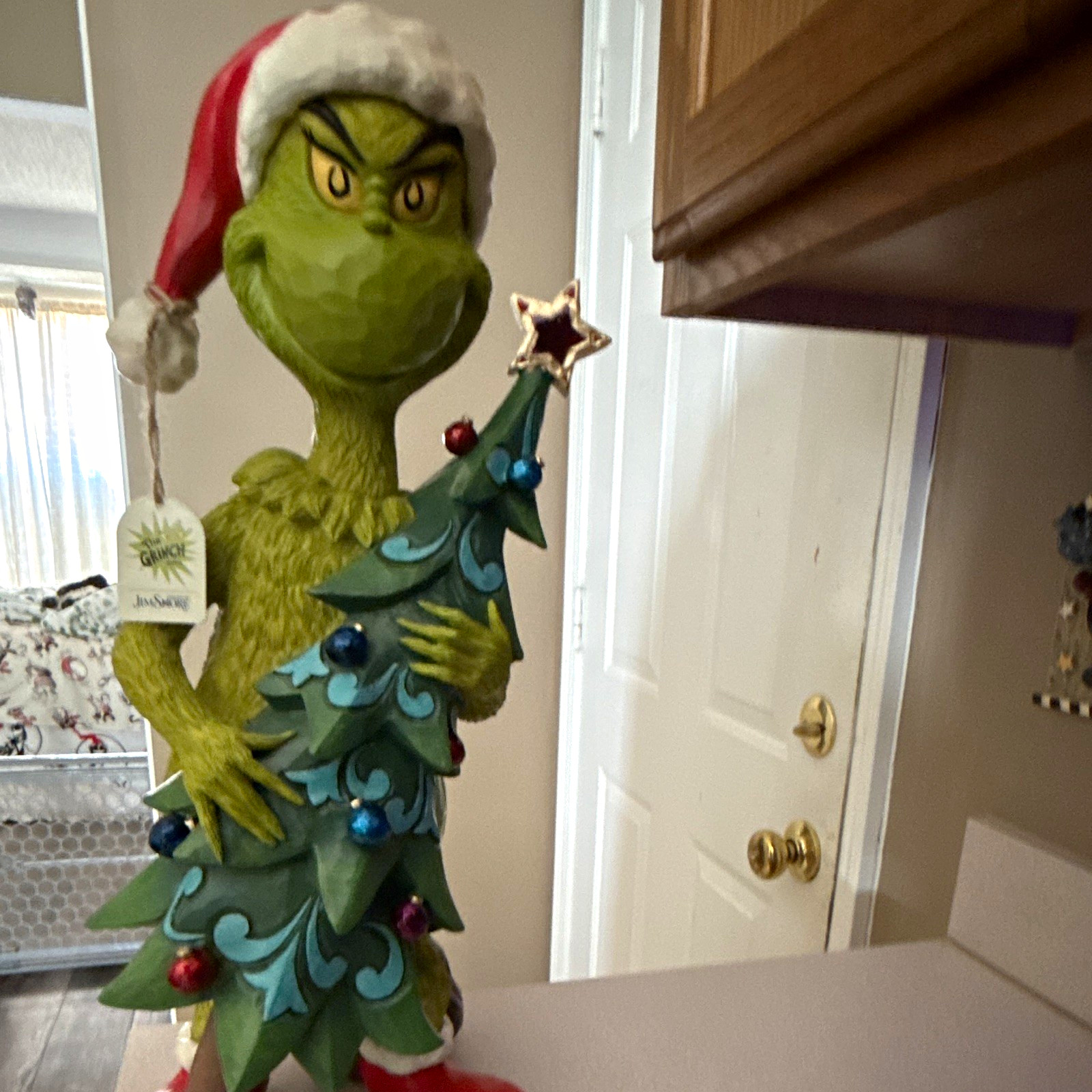 Jim Shore Dr. Seuss Grinch Holding Tree Christmas Resin Figurine 16in Jim Shore Dr. Seuss Grinch Holding Tree Christmas Resin Figurine 16in