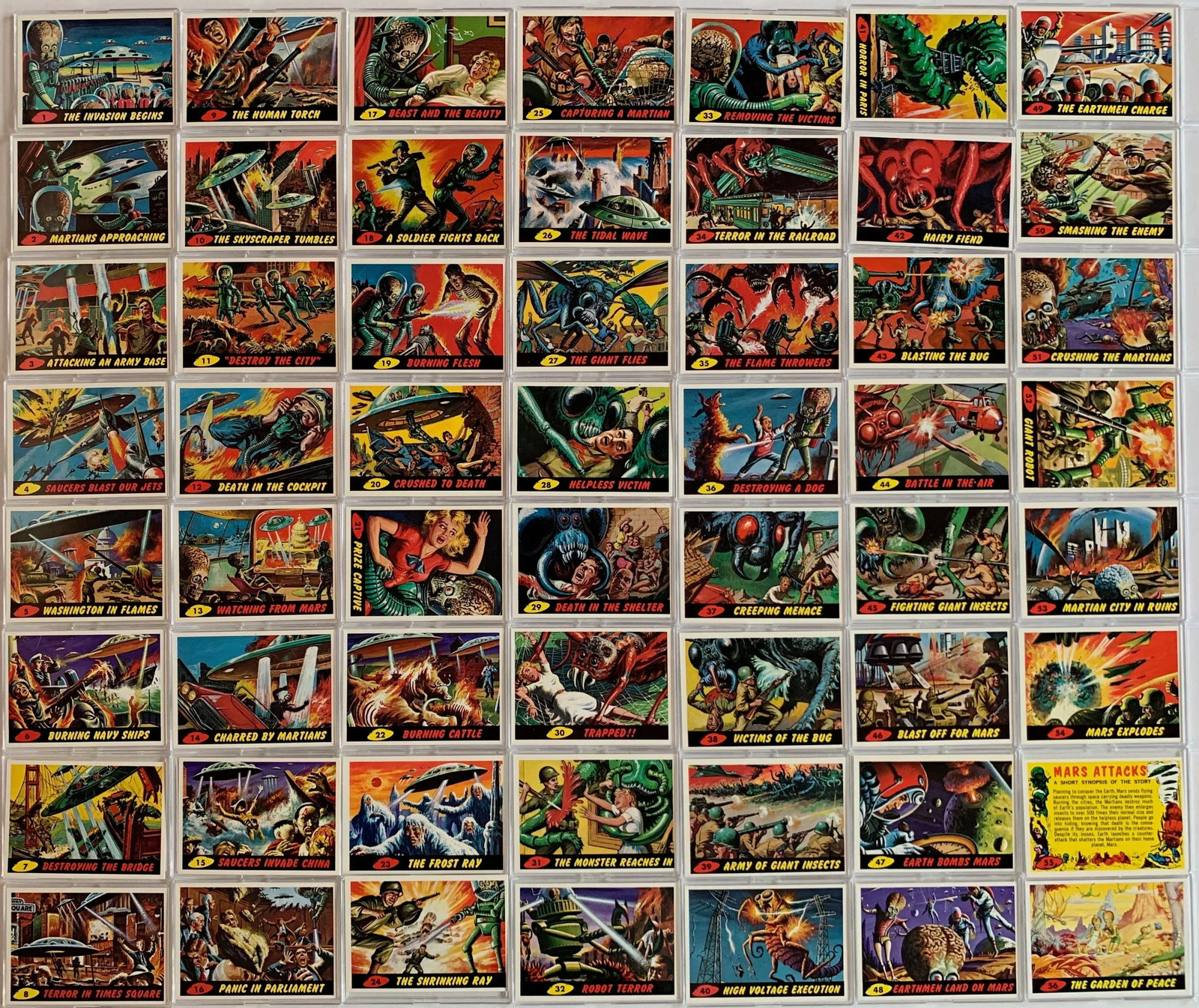 Mars Attacks Archives Base Card Set 100 Cards Topps 1994 Mars Attacks Archives Base Card Set 100 Cards Topps 1994