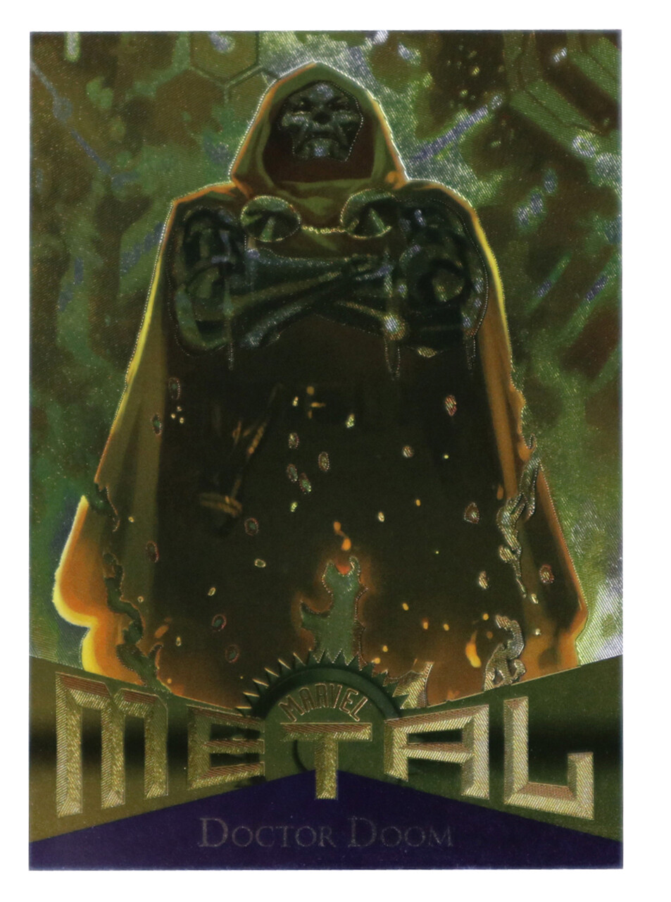 2013 Fleer Marvel Retro Doctor Doom Metal Card #37 Foil Insert Upper Deck 2013 Fleer Marvel Retro Doctor Doom Metal Card #37 Foil Insert Upper Deck