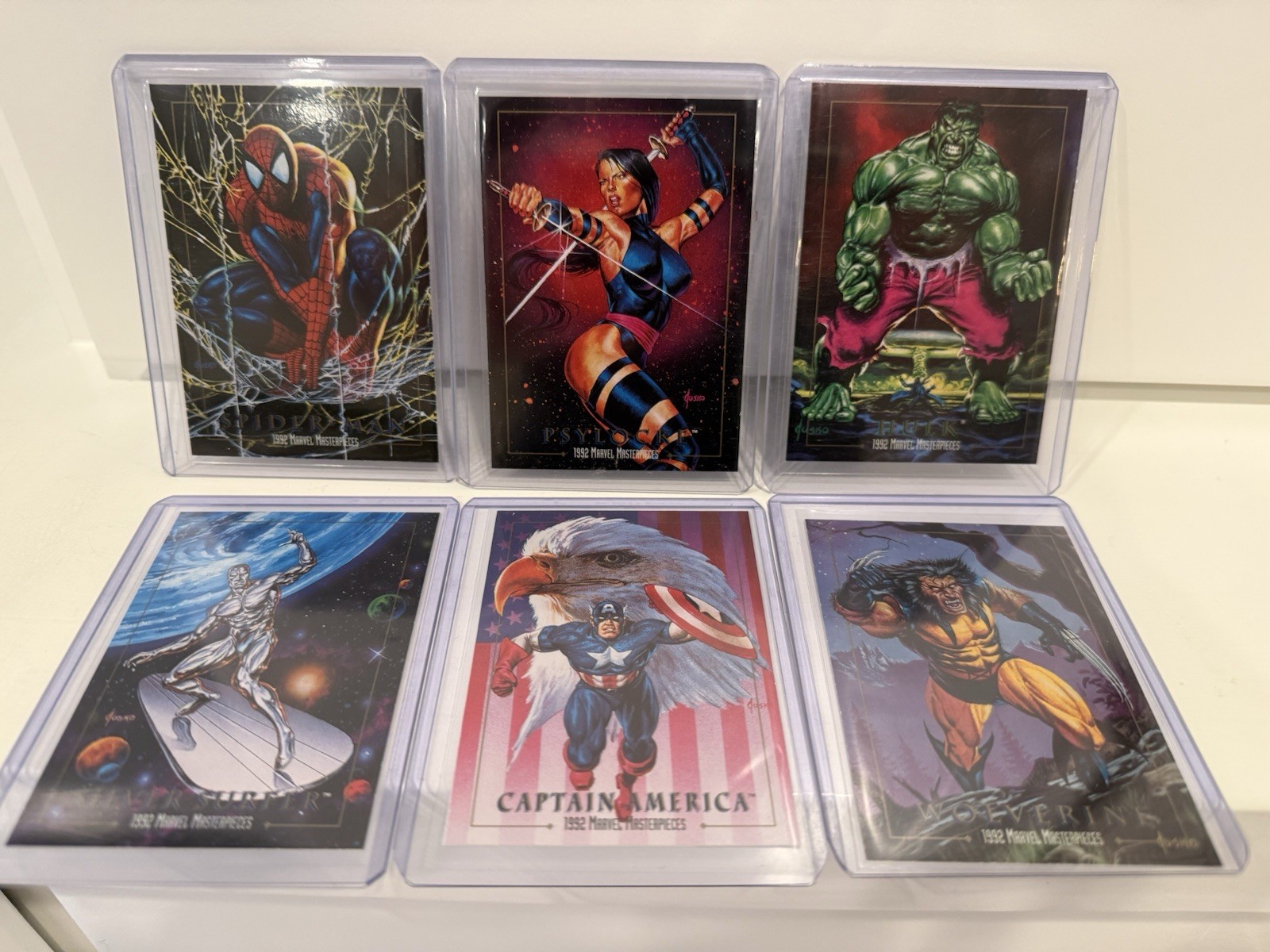 1992 Marvel Masterpieces Series 1 Complete Promo Set NNO Rare NM