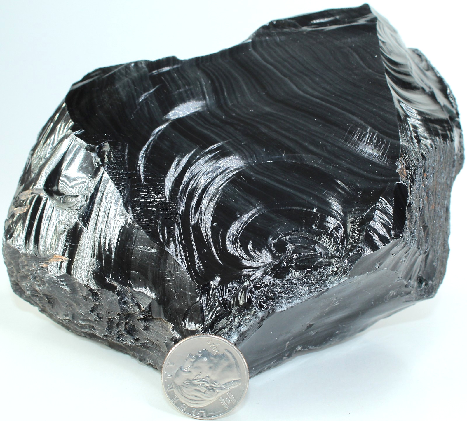XL AAA Mexican Black Obsidian / 6.54" (116.11mm) / 58.20 oz (1649.94gr) 4149 XL AAA Mexican Black Obsidian / 6.54" (116.11mm) / 58.20 oz (1649.94gr) 4149