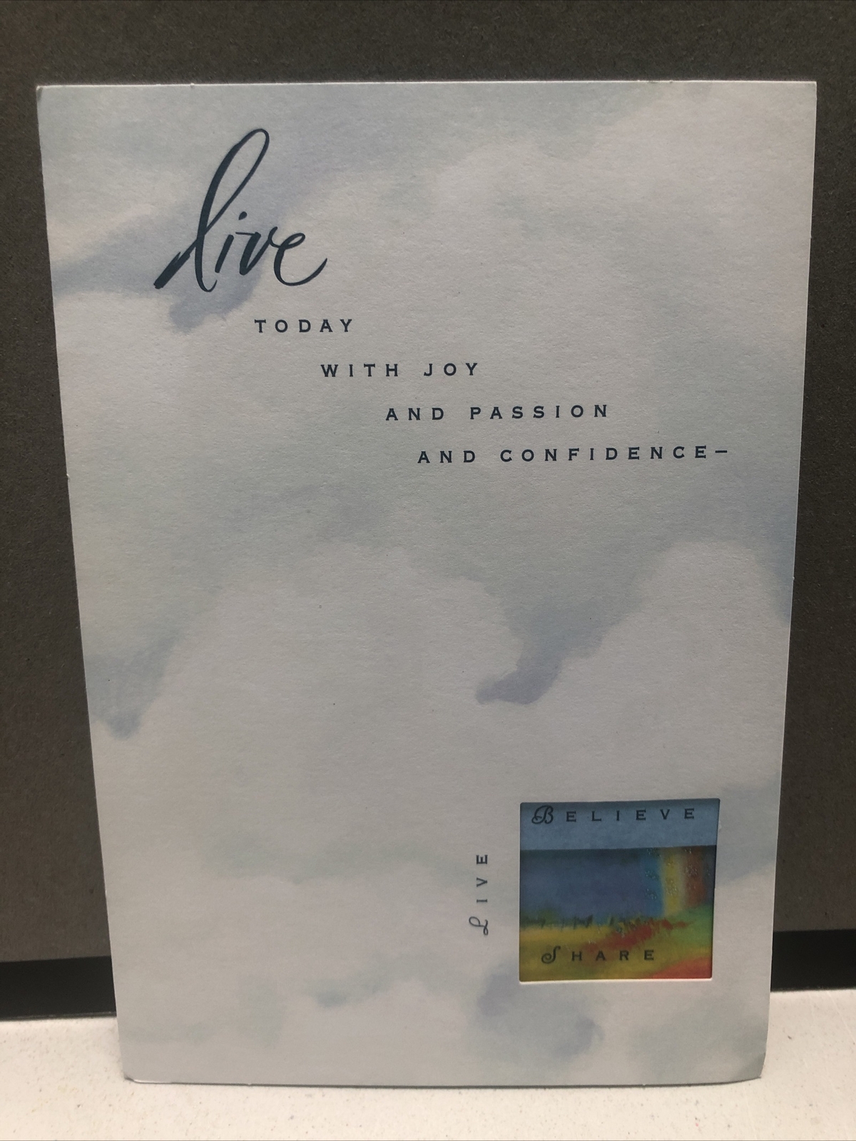 Graduation Card ” Live Today With Joy & Passion & Confidence- “ New W Envelope Graduation Card ” Live Today With Joy & Passion & Confidence- “ New W Envelope