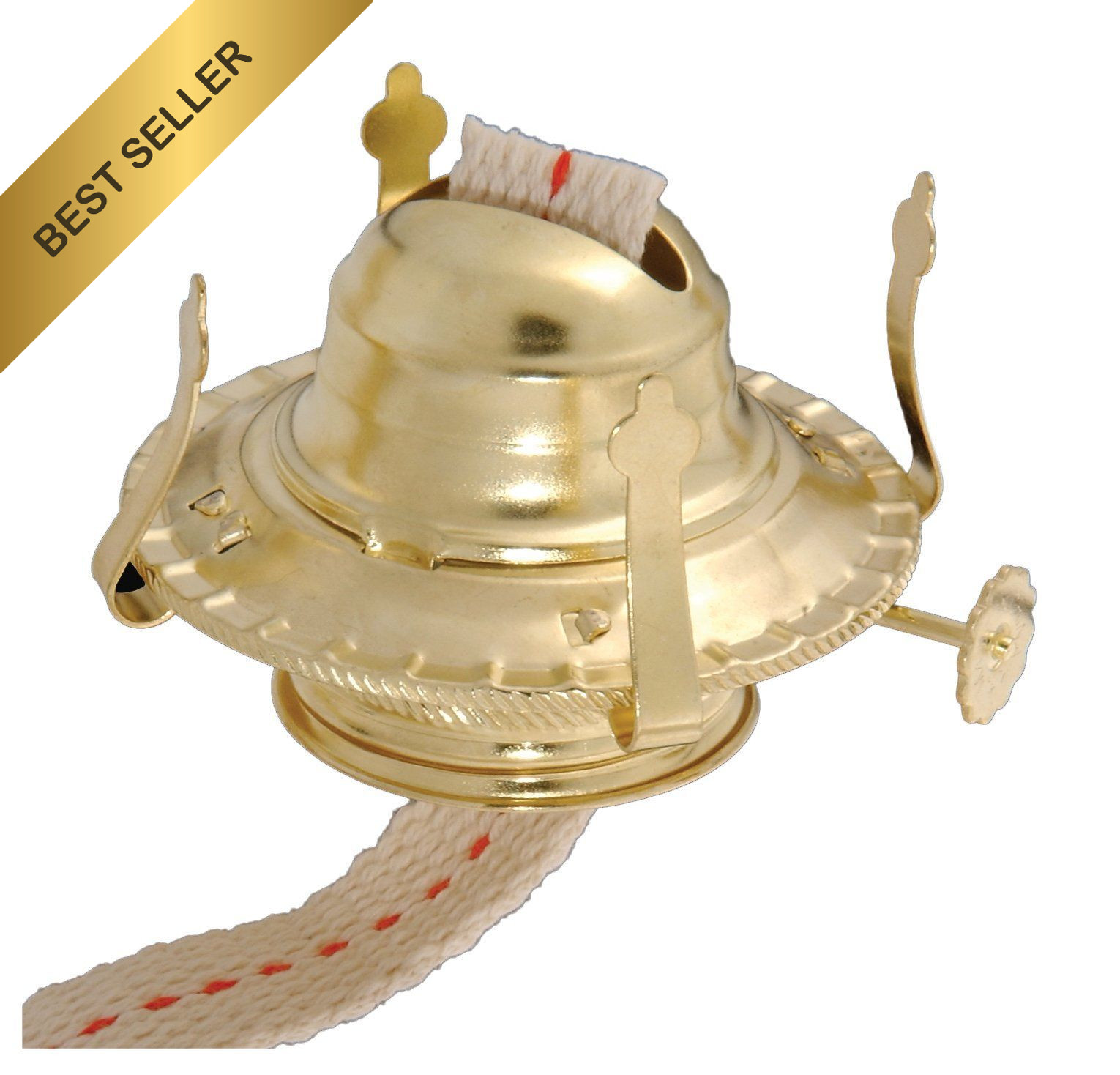 B&P Lamp #2 Brass Plated Oil Kerosene Lamp Burner w/ Wick Fits 3" Chimney B&P Lamp #2 Brass Plated Oil Kerosene Lamp Burner w/ Wick Fits 3" Chimney