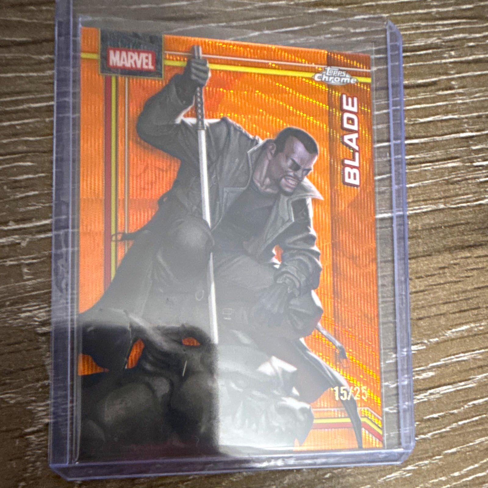 Topps 2026 Marvel Topps Chrome #017 Blade 15/25 Orange Trading Card