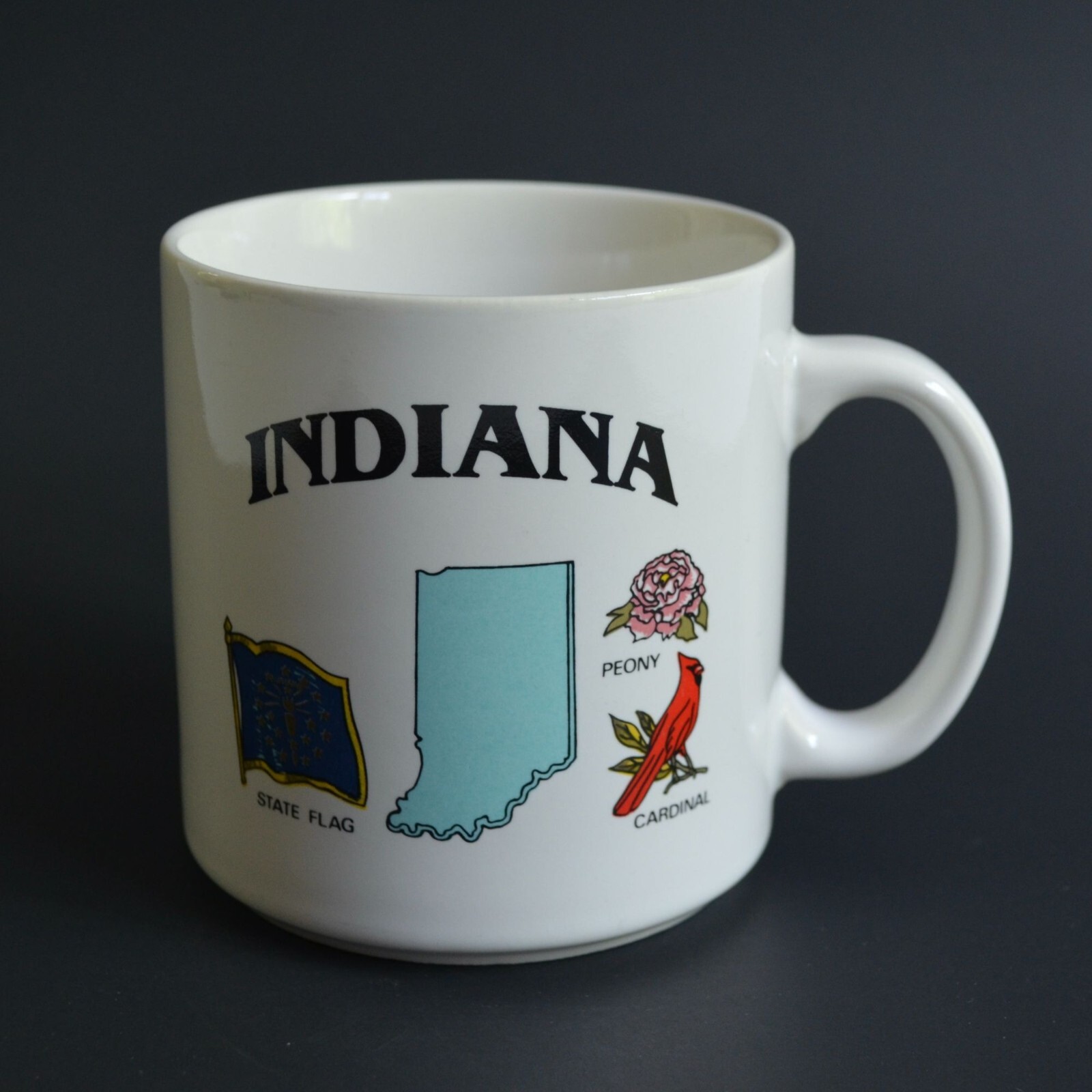 Indiana State Souvenir Coffee Mug Ceramic Vintage Indiana State Souvenir Coffee Mug Ceramic Vintage