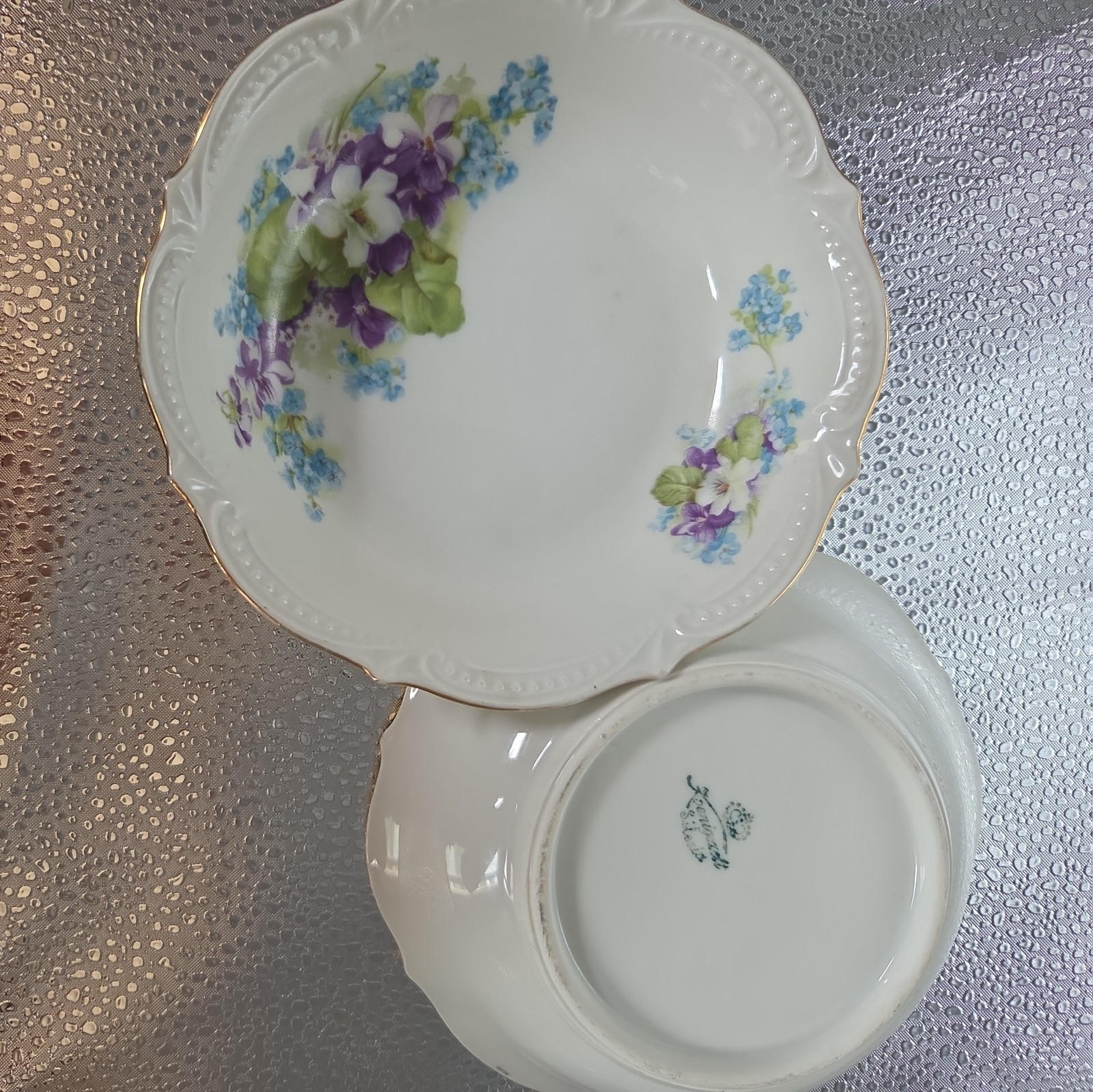 Antique Koenigszelt Silesia decorative Bowls 1920-1940s Set of 2 Antique Koenigszelt Silesia decorative Bowls 1920-1940s Set of 2