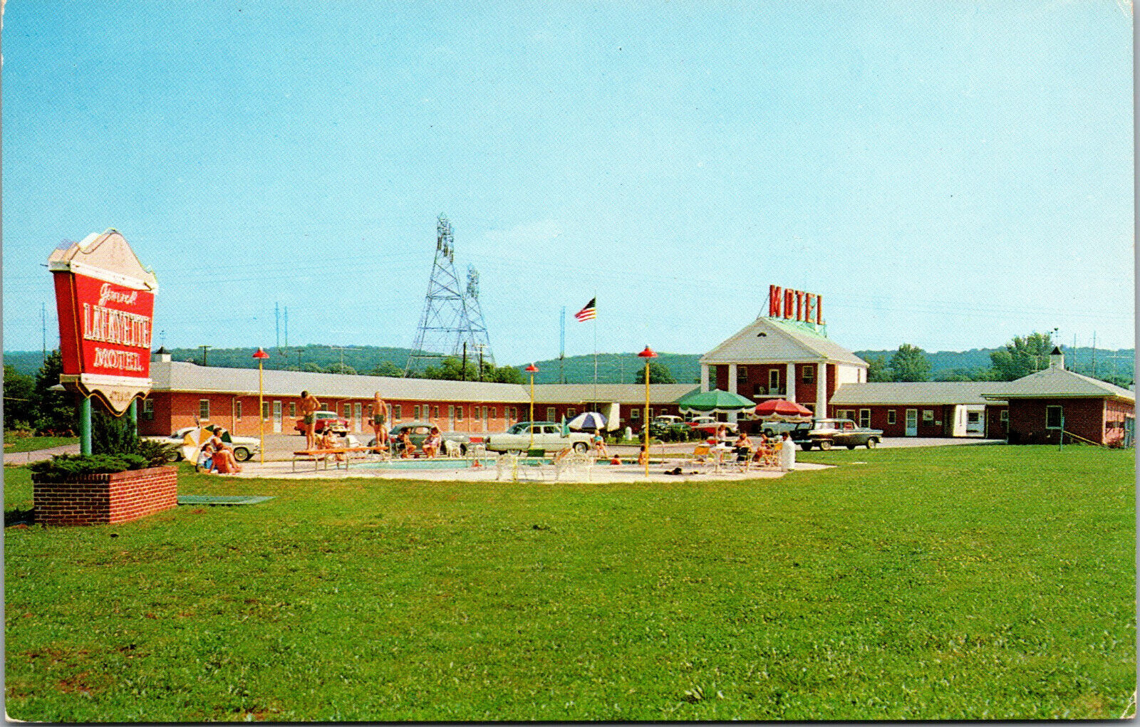 Vtg 1950s General Lafayette Motel King of Prussia Pennsylvania PA Postcard