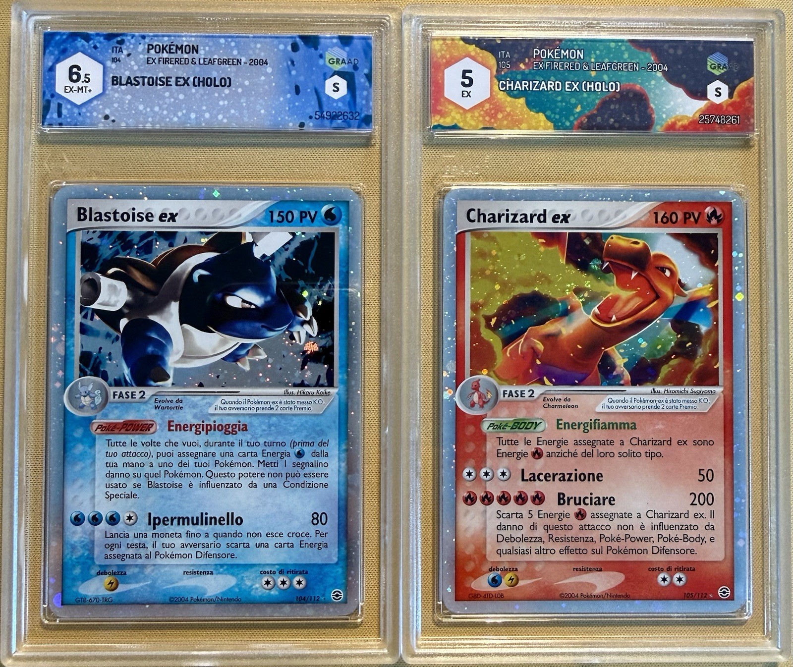 CHARIZARD EX & BLASTOISE EX - SWIRL ๐ - Ex Fire Red & Leaf Green - ITA - 2004 CHARIZARD EX & BLASTOISE EX - SWIRL ๐ - Ex Fire Red & Leaf Green - ITA - 2004