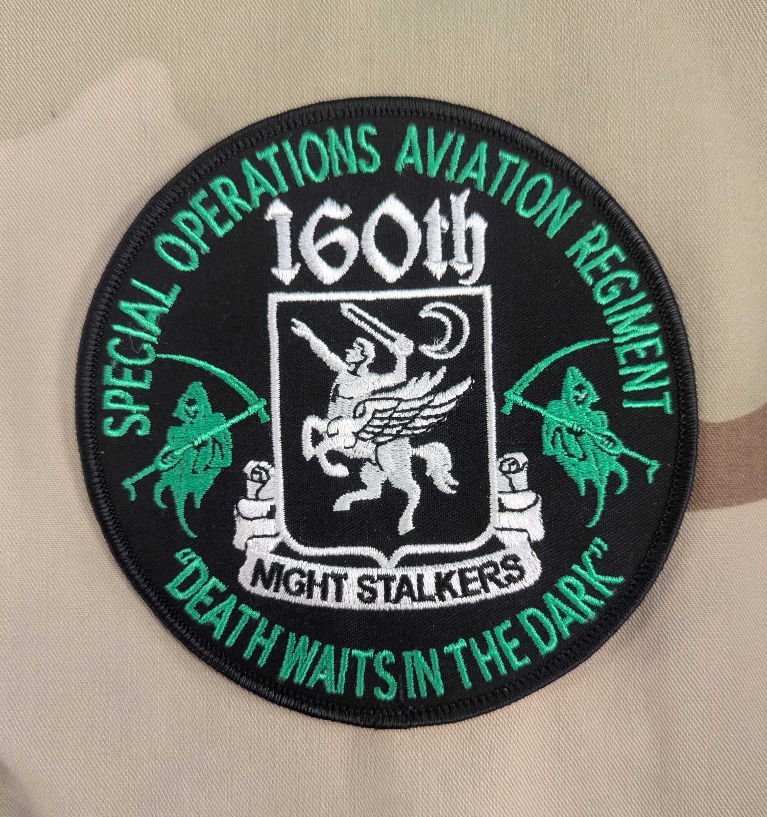 VTG US Army 160th Special Operations Aviation Regiment "Night Stalkers" 5” Patch VTG US Army 160th Special Operations Aviation Regiment "Night Stalkers" 5” Patch