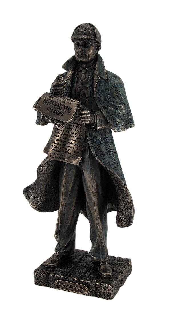 Veronese Design Detective Sherlock Holmes Metallic Bronze Statue Veronese Design Detective Sherlock Holmes Metallic Bronze Statue