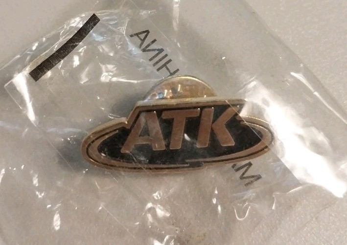 Vintage ATK Lapel Pin Alliant Techsystems Space Shuttle Defense New Open Package Vintage ATK Lapel Pin Alliant Techsystems Space Shuttle Defense New Open Package