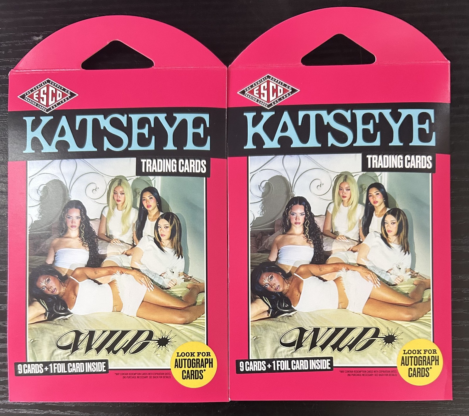 ESCO Katseye Wild Trading Cards Sleeve Hanger Pack Lot of 2 Factory Sealed 🚚✅ ESCO Katseye Wild Trading Cards Sleeve Hanger Pack Lot of 2 Factory Sealed 🚚✅