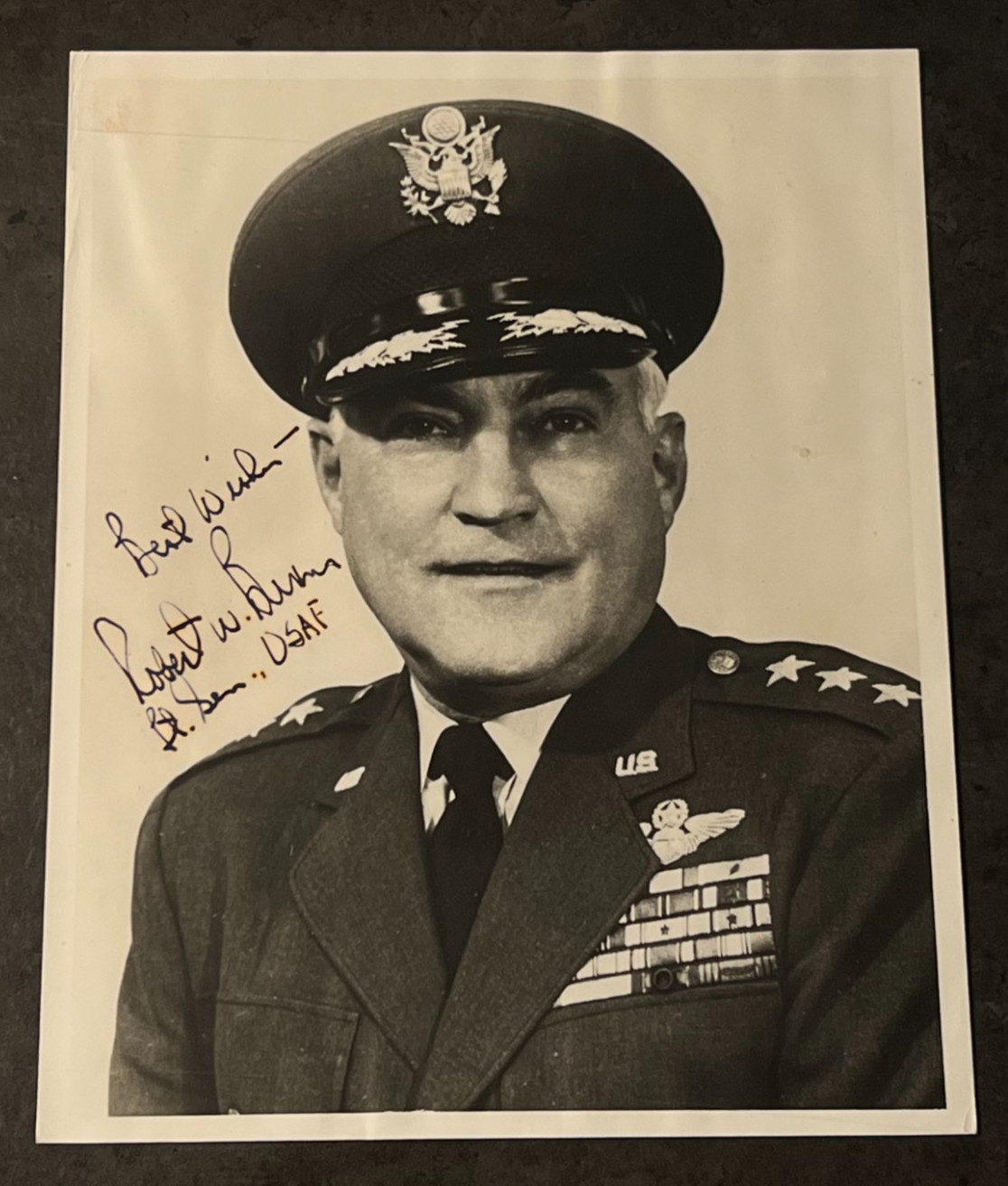 Robert W Burns Signed Photo Brigadier General USAF Randolph AFB Autograph Robert W Burns Signed Photo Brigadier General USAF Randolph AFB Autograph