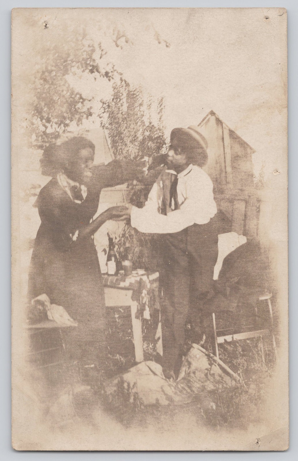 RPPC African American Kids Pauline Tebow & Ollie Goff c1910s Postcard RPPC African American Kids Pauline Tebow & Ollie Goff c1910s Postcard