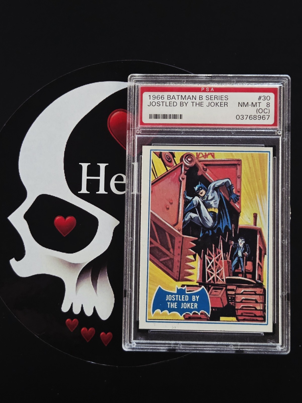1966 Topps Batman Blue Bat B Series PSA 8 Jostled By The Joker #30 USA NM-MT 1966 Topps Batman Blue Bat B Series PSA 8 Jostled By The Joker #30 USA NM-MT