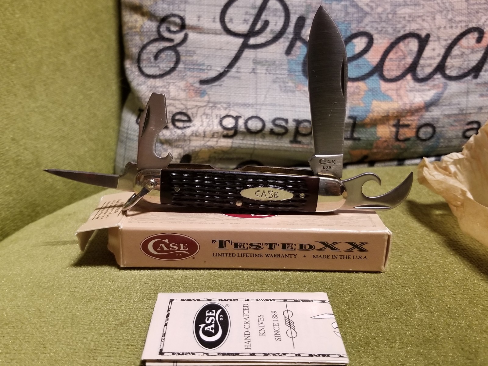 Vintage Case XX 640045R SS Camper's Scout Pocket Knife 1998 Excellent Condition
