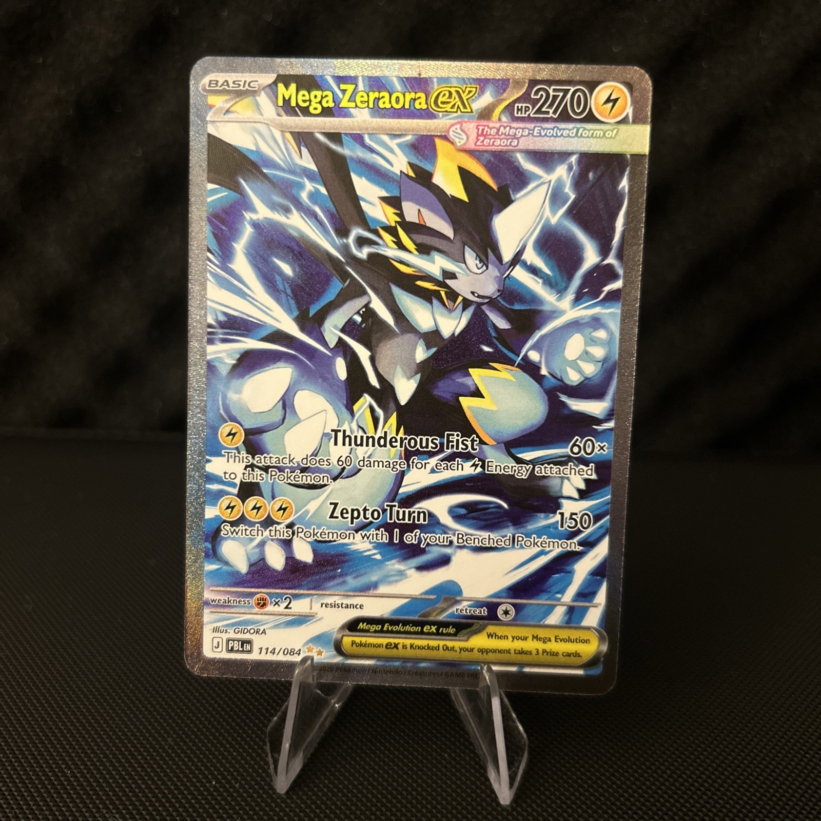 Pokemon TVG Mega Zeraora ex SIR 114/084 Pitch Black English Pokémon NM