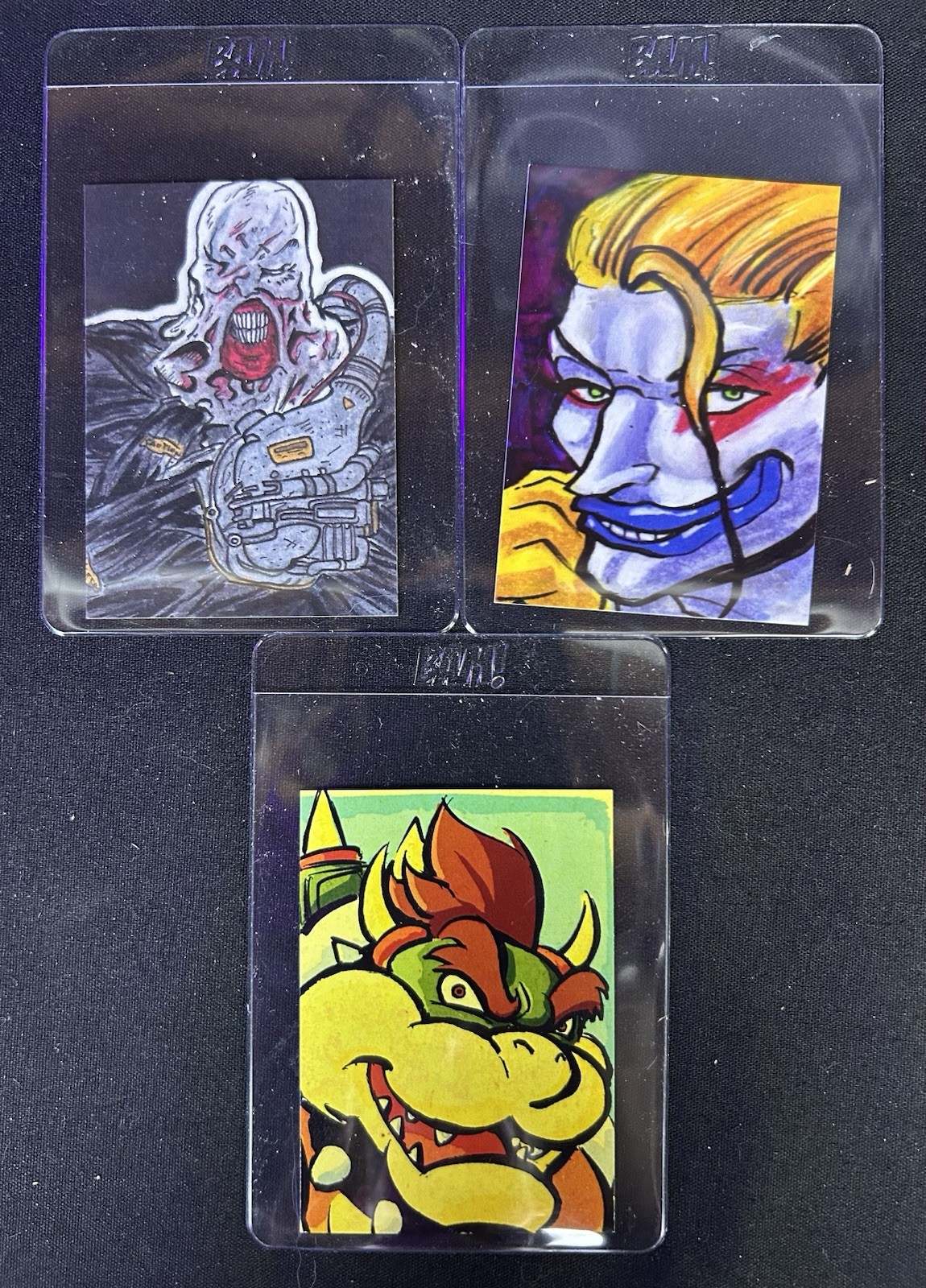 BAM Gamer Villain Fan Art Card Lot Bowser Nemesis Handsome Jack LE BAM Gamer Villain Fan Art Card Lot Bowser Nemesis Handsome Jack LE