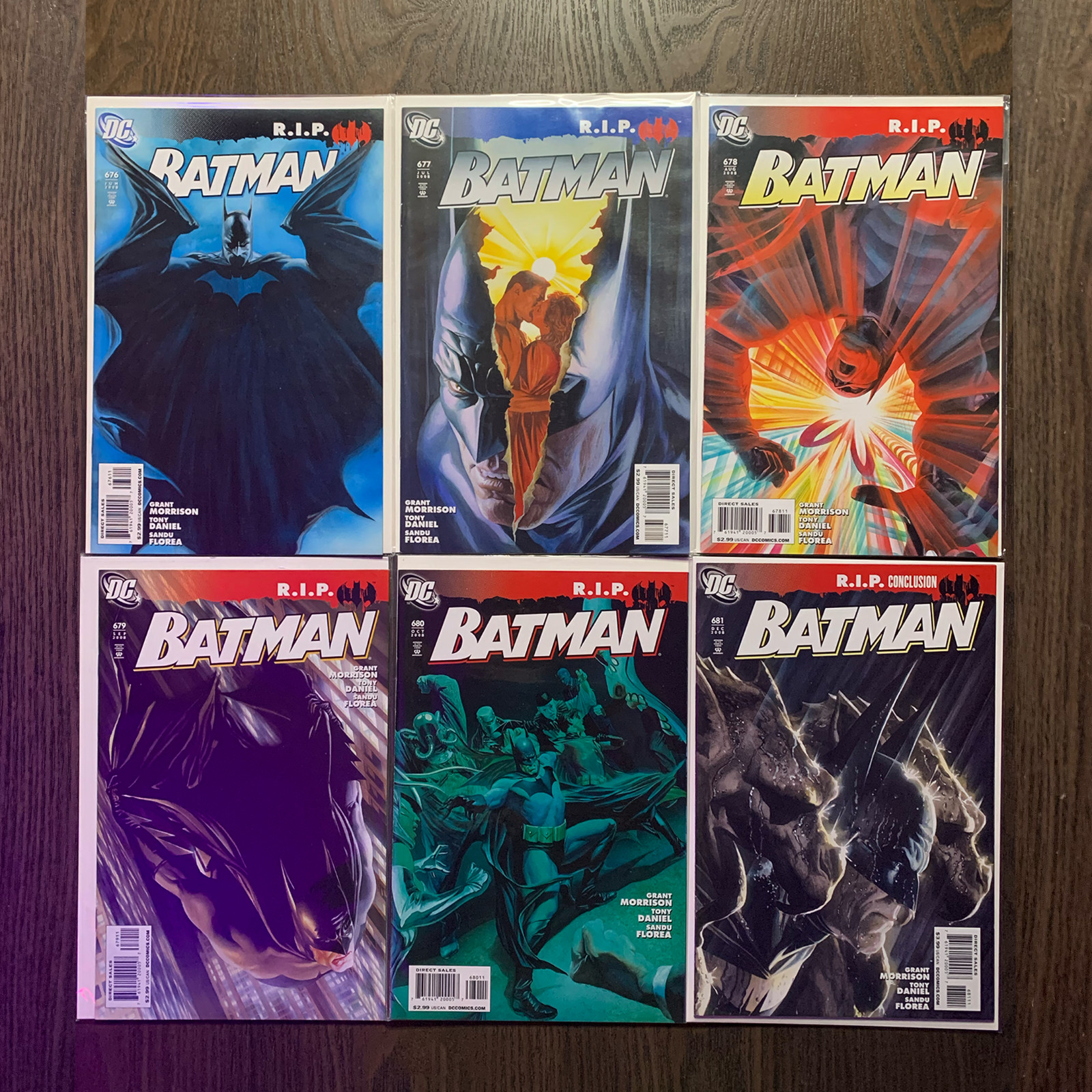 Batman #676, 677, 678, 679, 680, 681: DC Comics (2008) F - Batman RIP full set Batman #676, 677, 678, 679, 680, 681: DC Comics (2008) F - Batman RIP full set