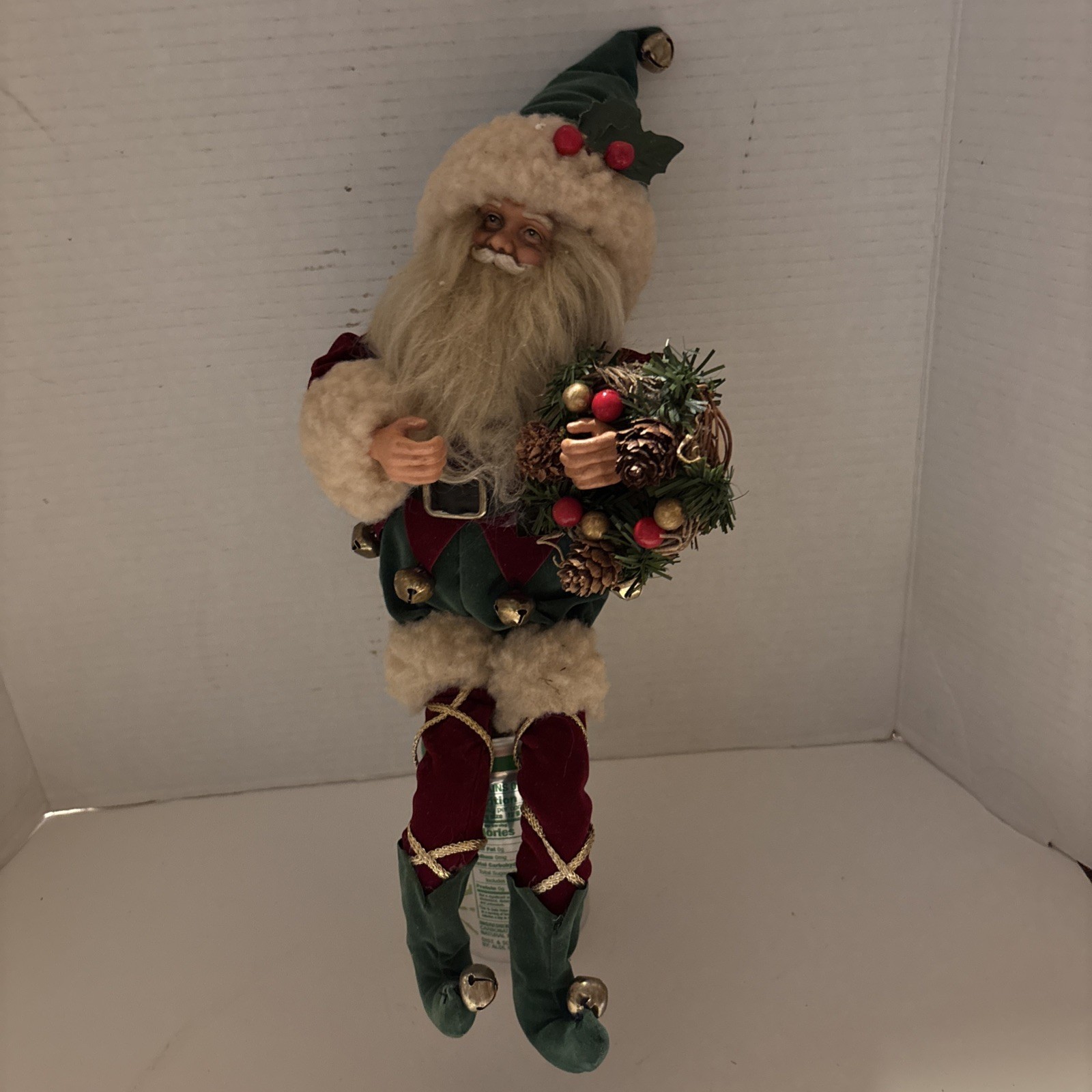 Vintage 16" Old World Style/Father Christmas/Santa Claus Posable/Shelf Sitting