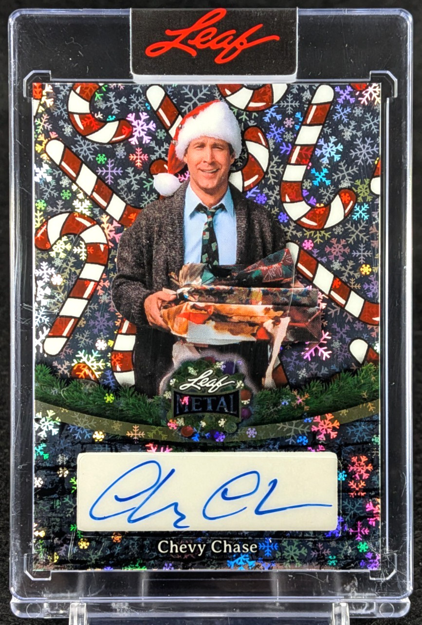 Chevy Chase 2025 Leaf Metal Happy Holidays Autograph /15 Christmas Vacation Auto Chevy Chase 2025 Leaf Metal Happy Holidays Autograph /15 Christmas Vacation Auto