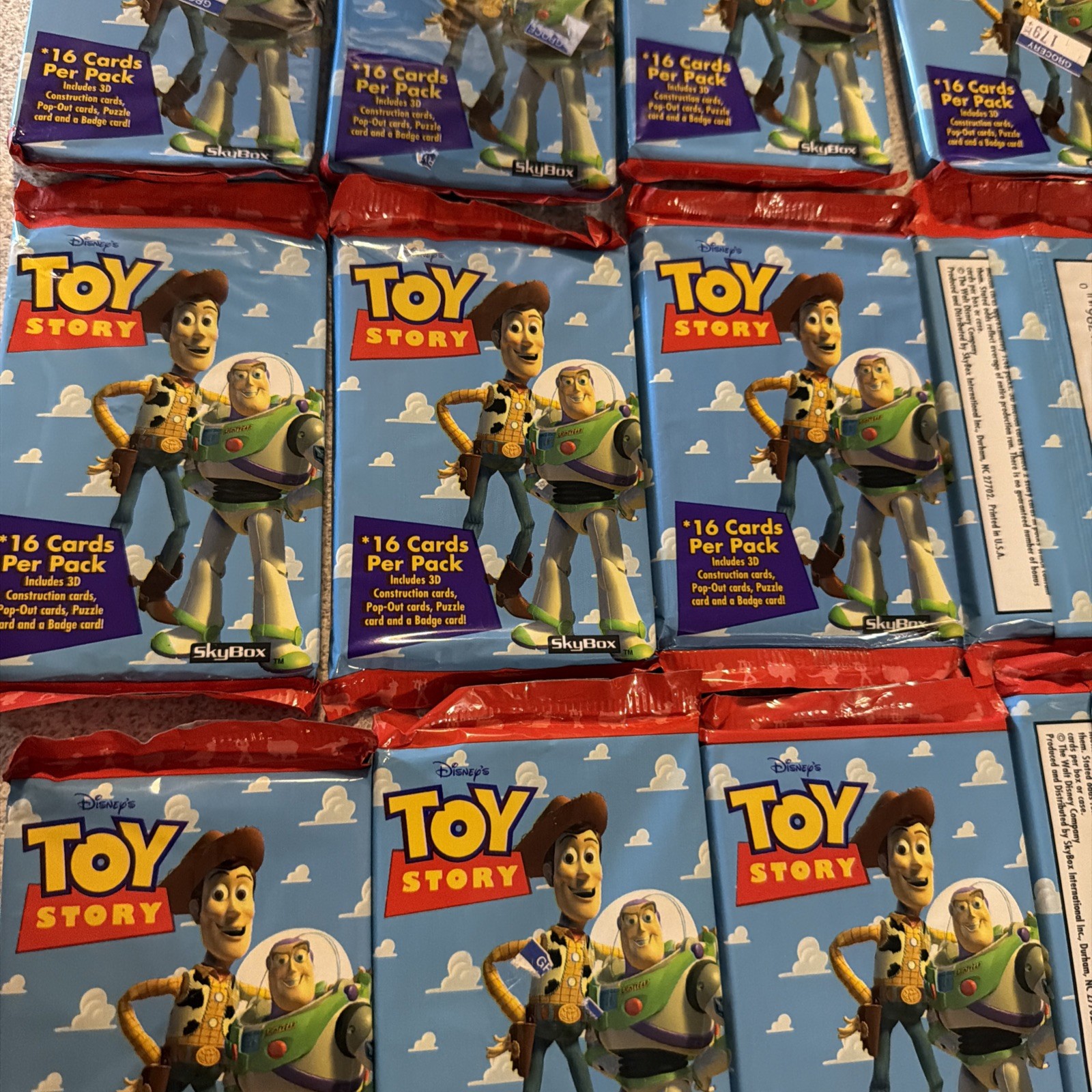 1995 SkyBox Disney/Pixar TOY STORY SERIES 1 Cards: 1 Sealed Packs, 16 Cards/Pack
